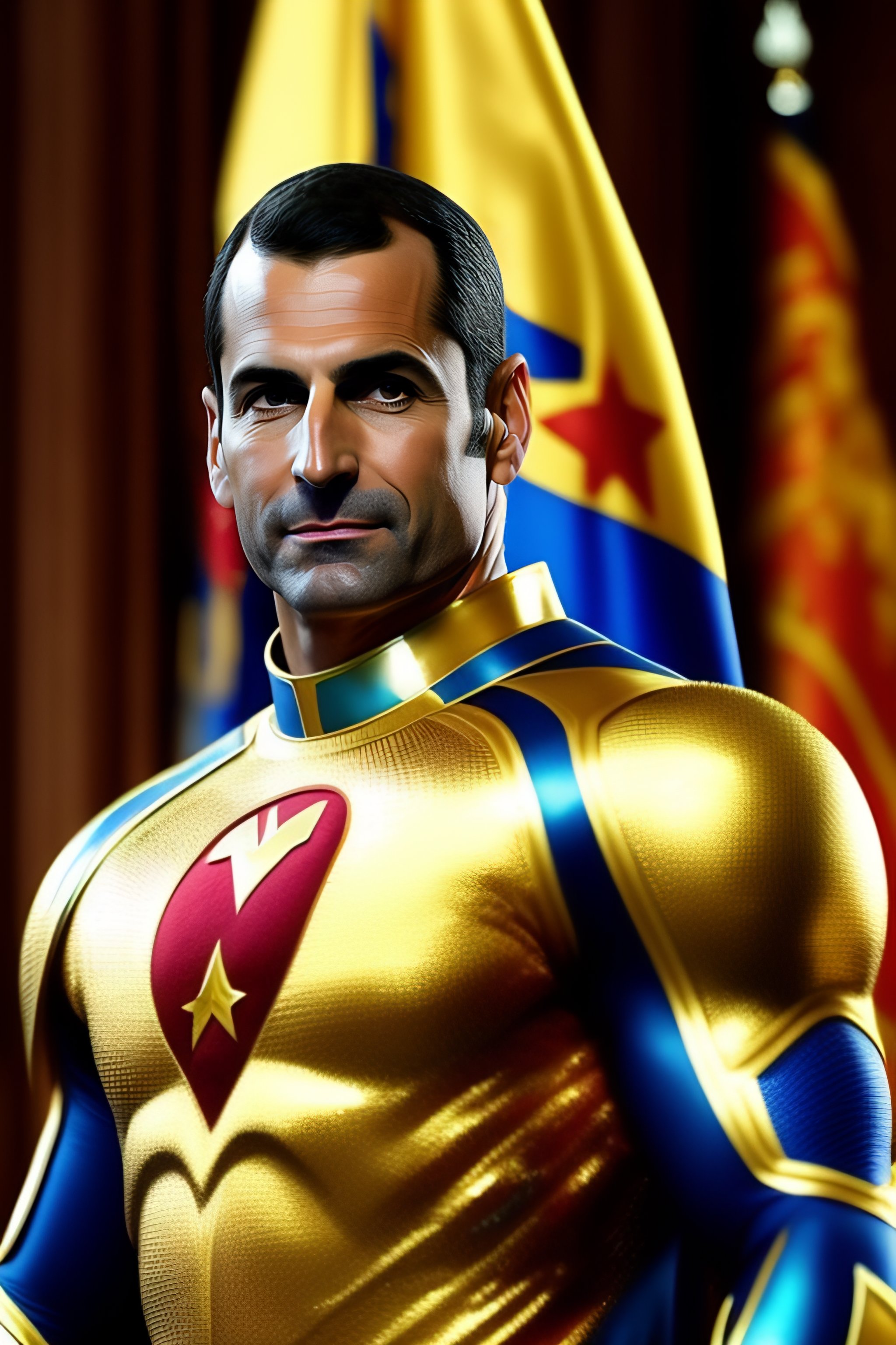 Lexica Felipe VI in superhero suit