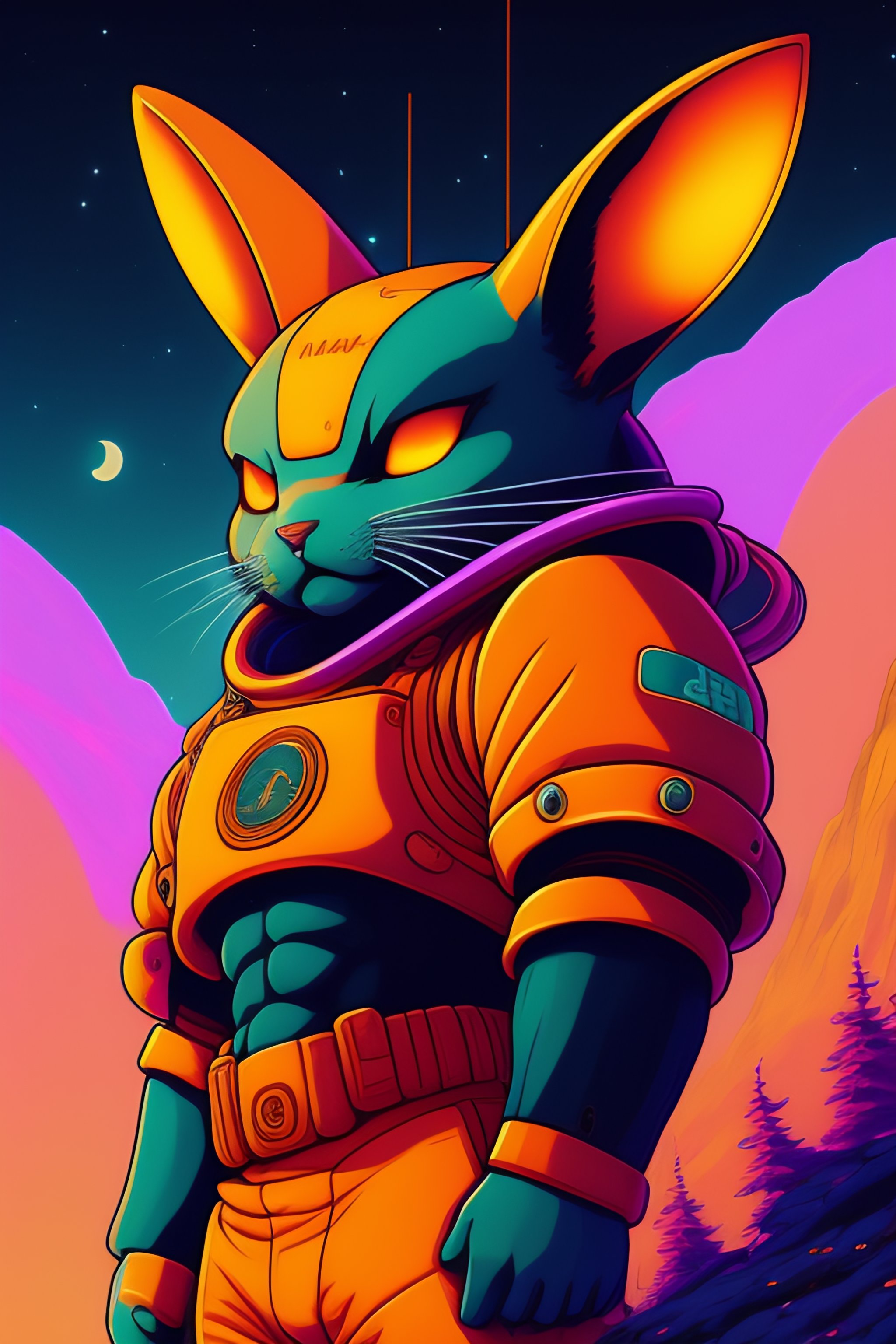 Lexica - Photo of fusion of a huge savage rabit monster with an alien ...