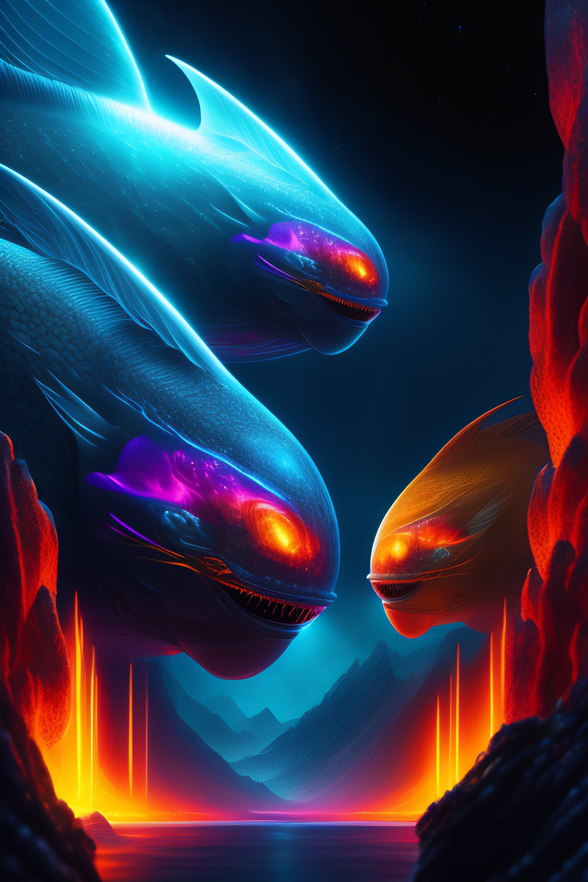 Lexica - Dark monsters, digital painting, digital illustration, extreme ...