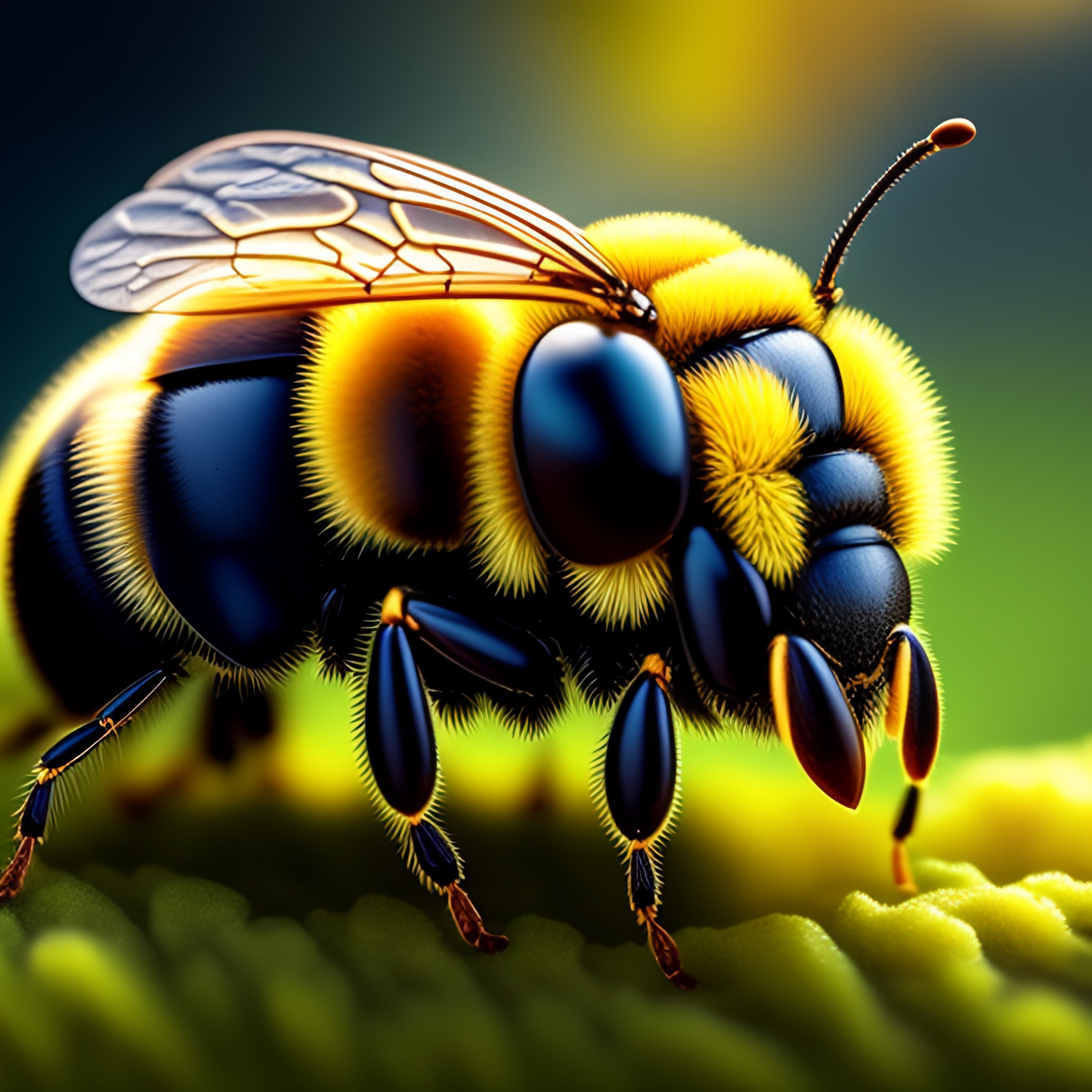 Lexica Buzzy bee chasing around a wasp chasing him out the meadow