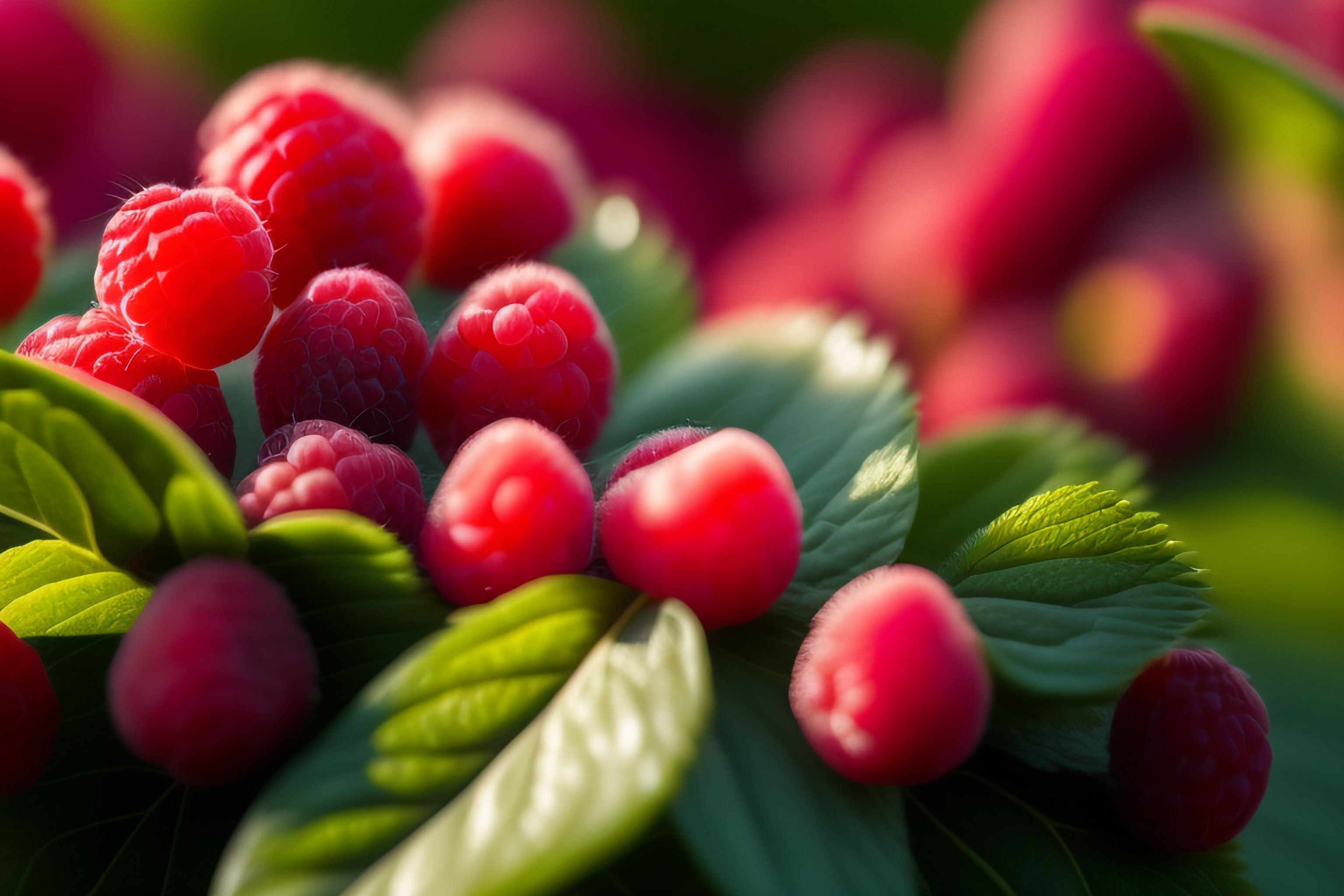 Lexica - A photo raspberries filling the screen,