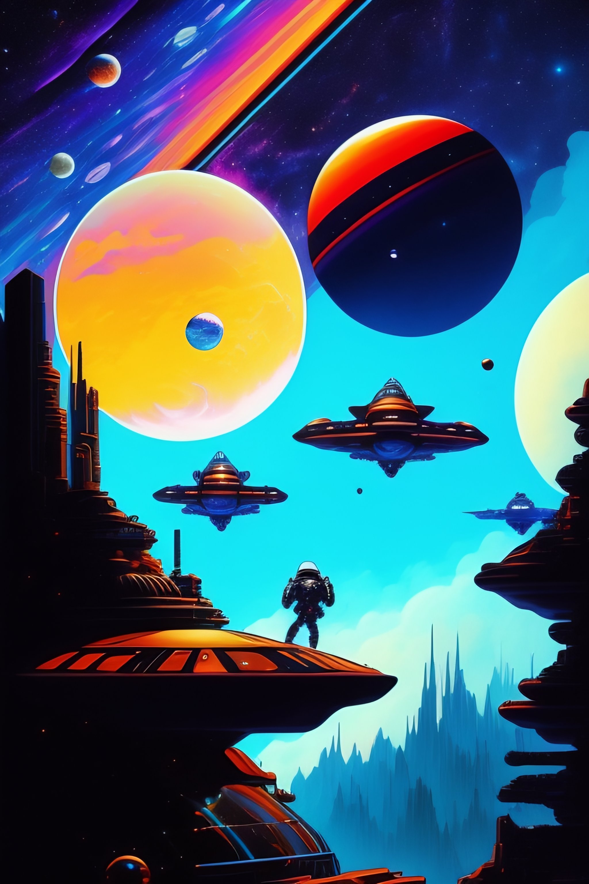 Lexica - Space crew running from holographic dangers. comic art. Comic ...