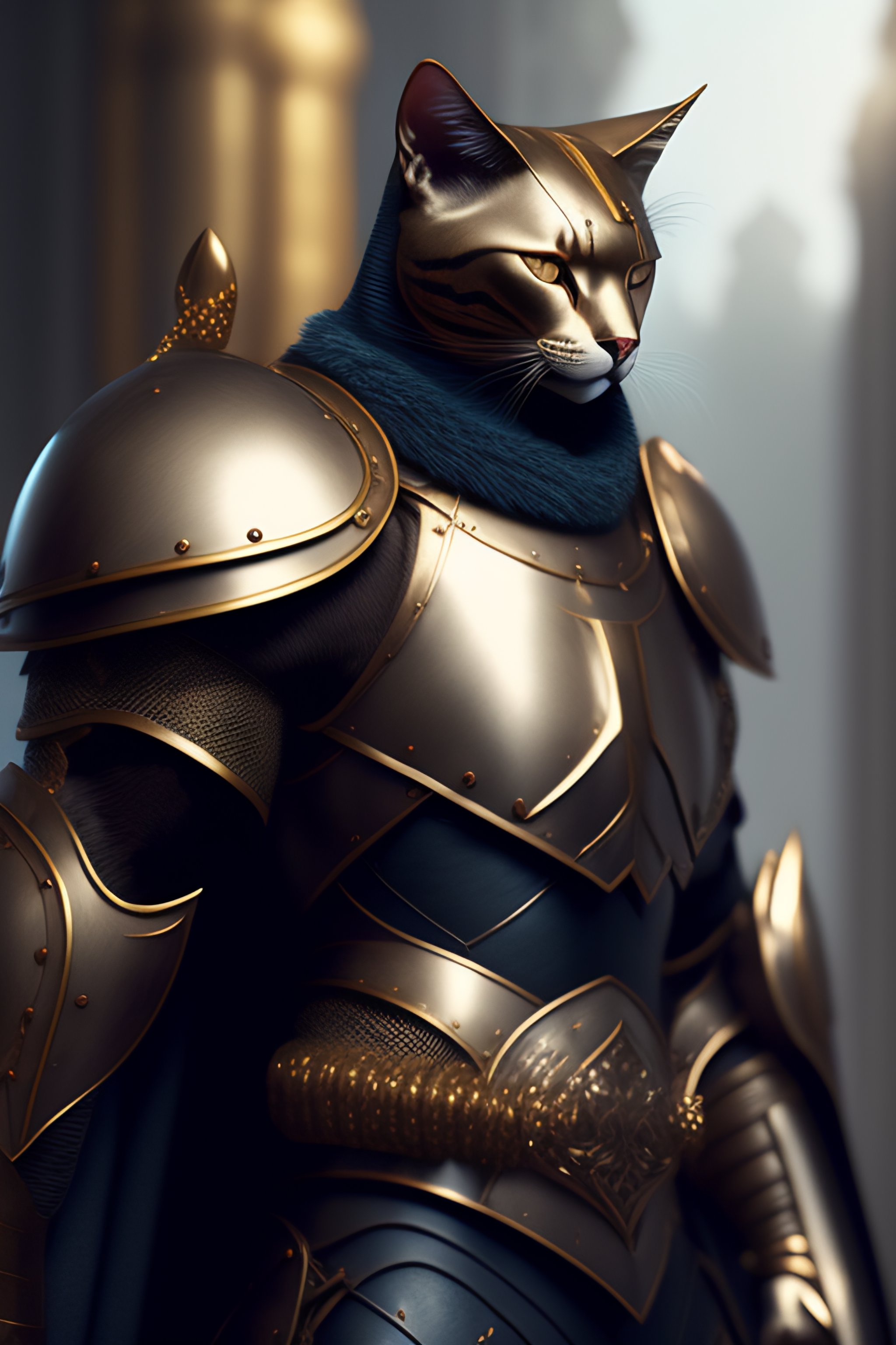 Lexica - Cat, humanoid, armor, knight