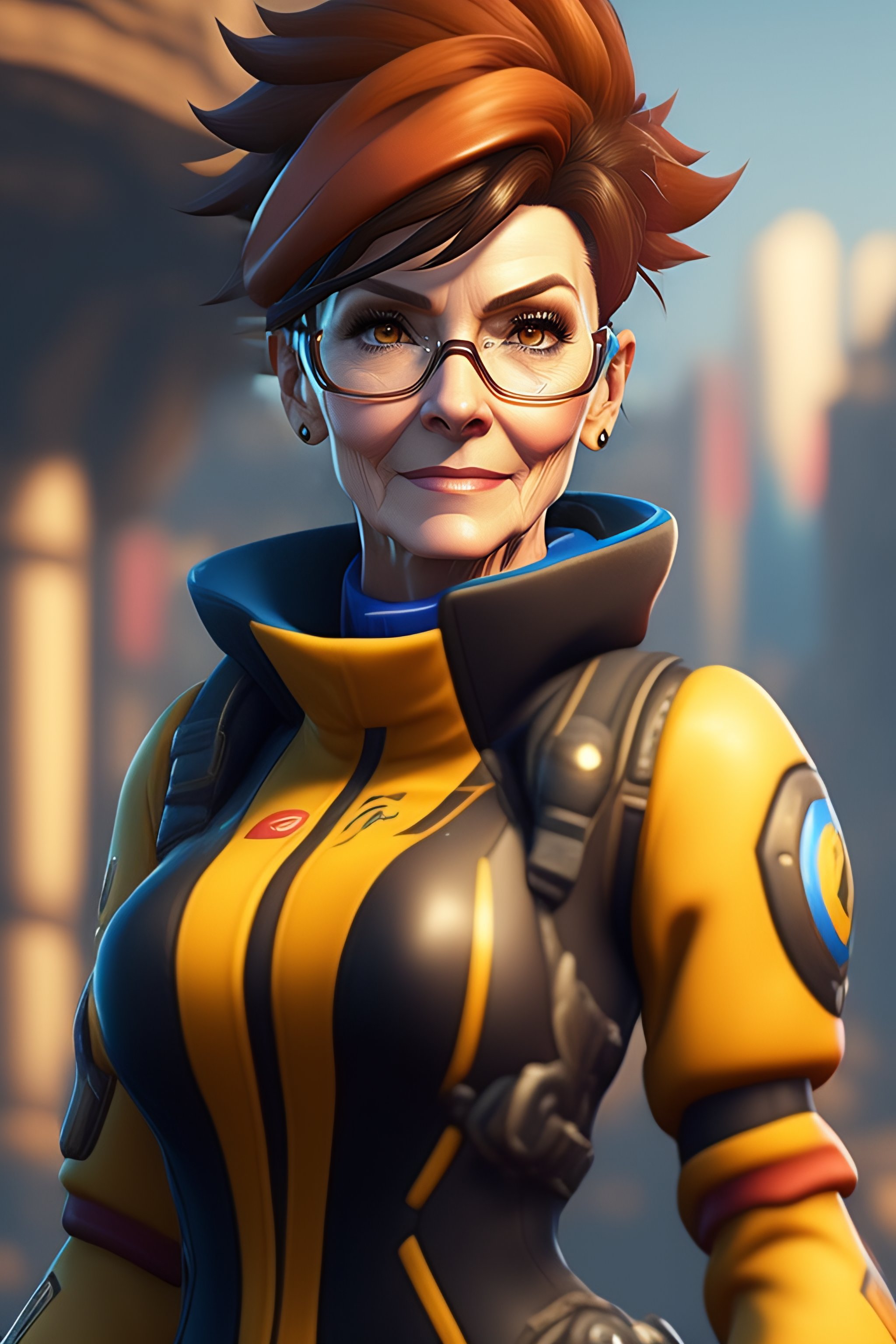 Lexica - Tracer from Overwatch at sixty years of age