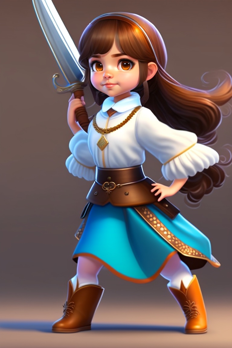 Lexica - Design me a small, cute, fictional girl character wavy hairs ...