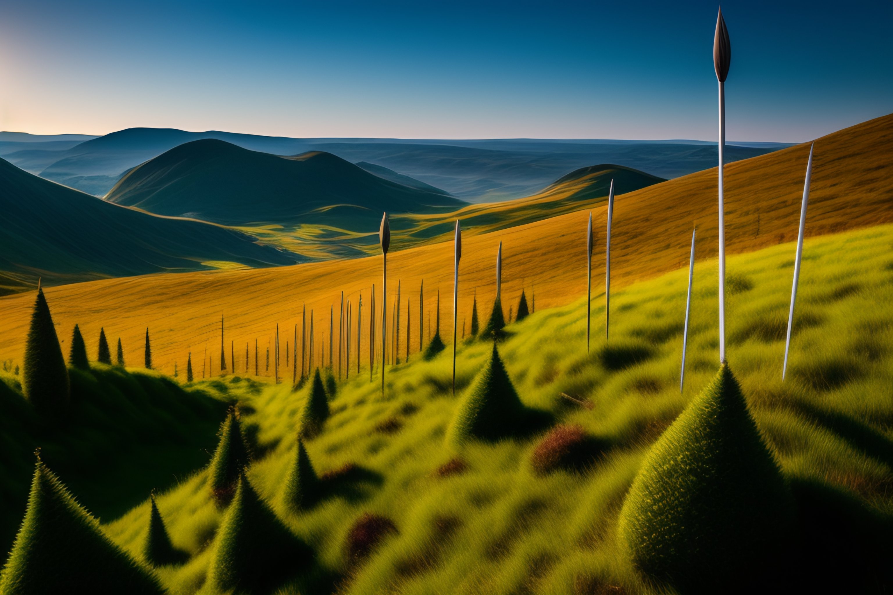 Lexica - A forest of spears appears on the hill