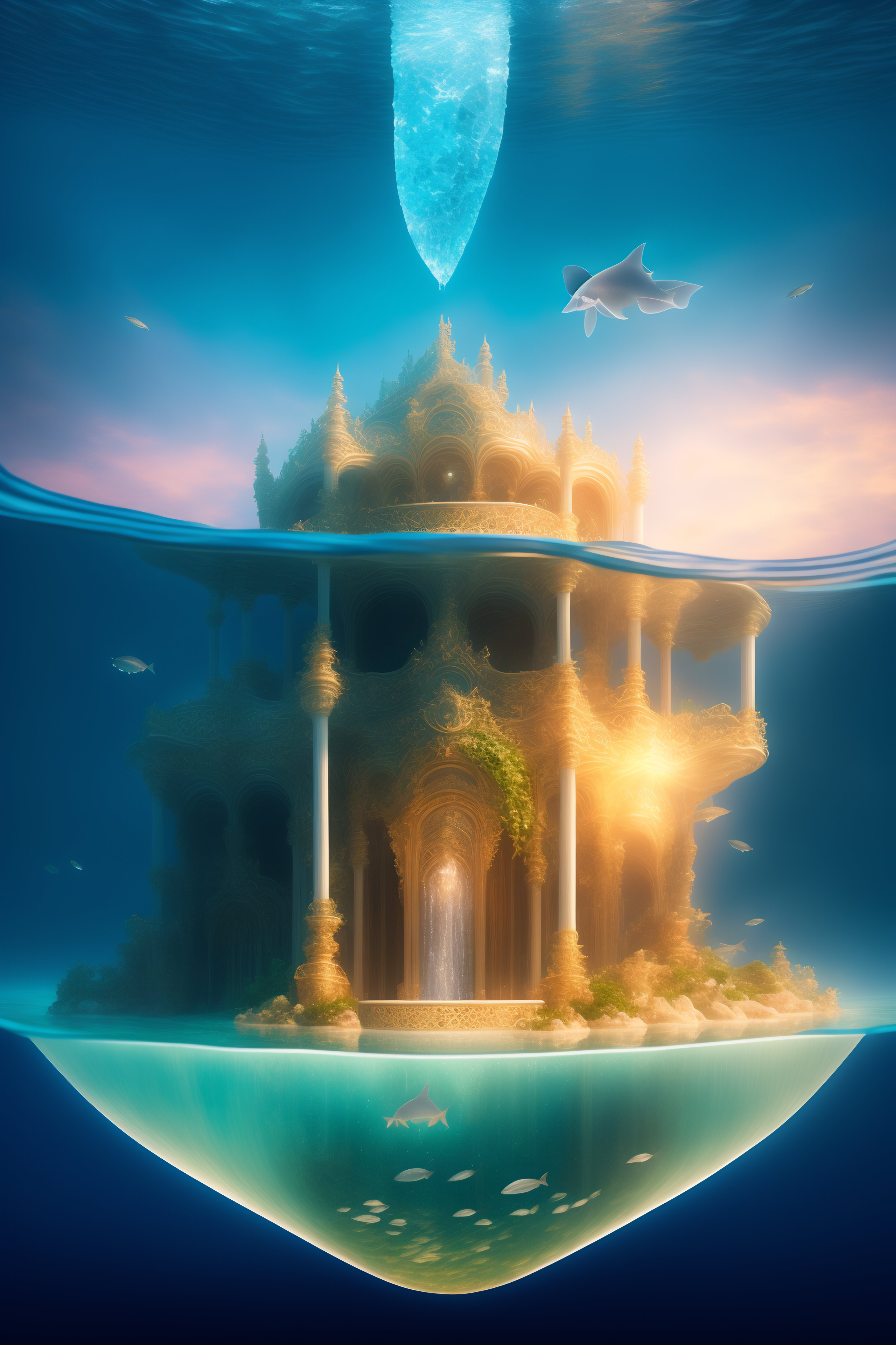 fantasy water palace