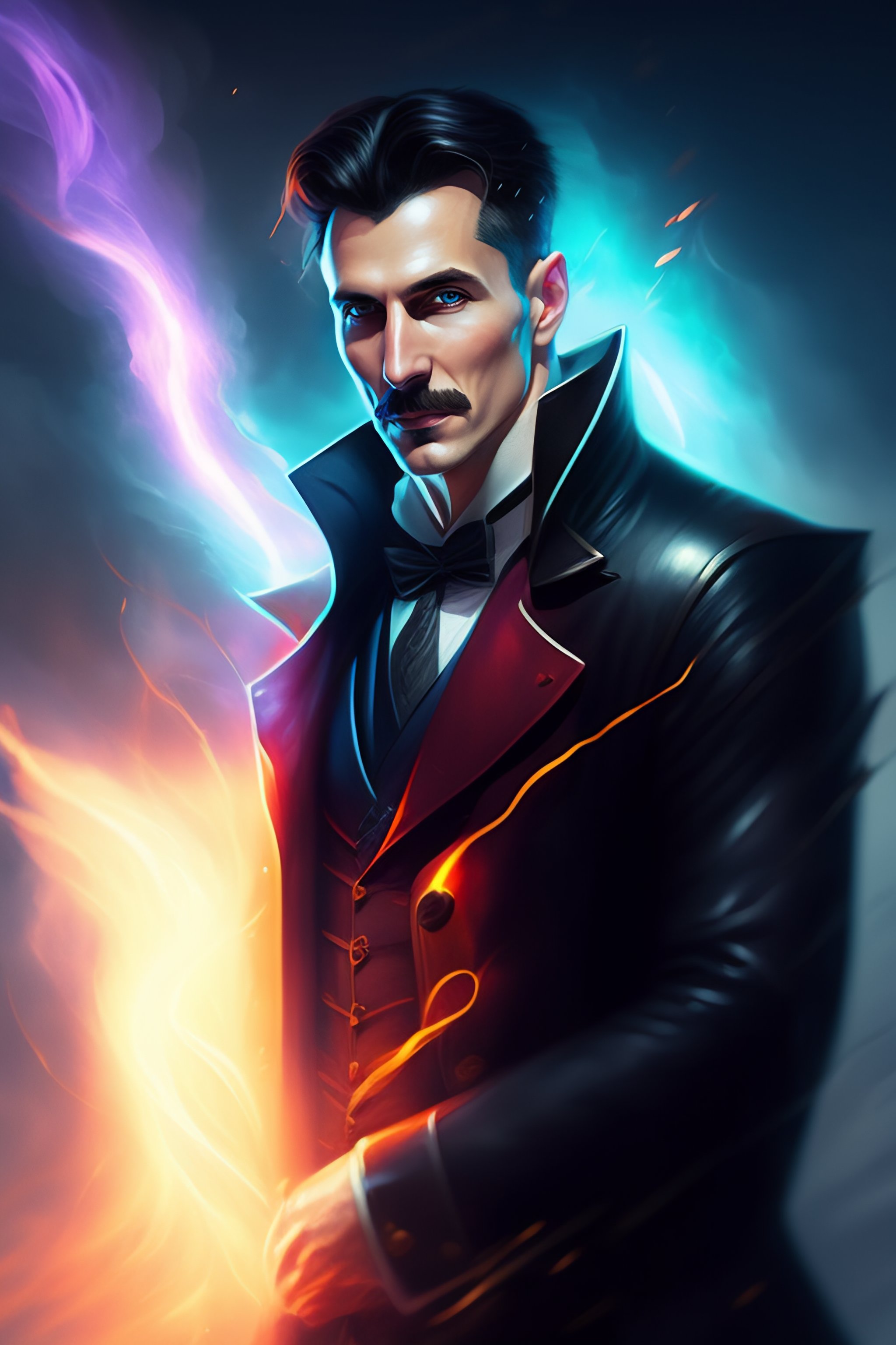 nikola tesla art