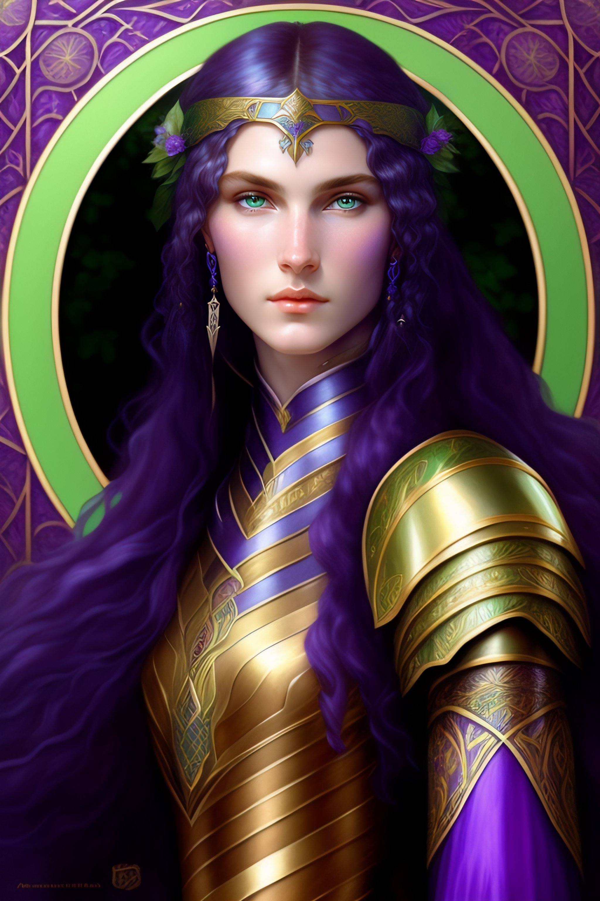 Lexica - Portrait of a young warrior elf woman with pale skin, green ...