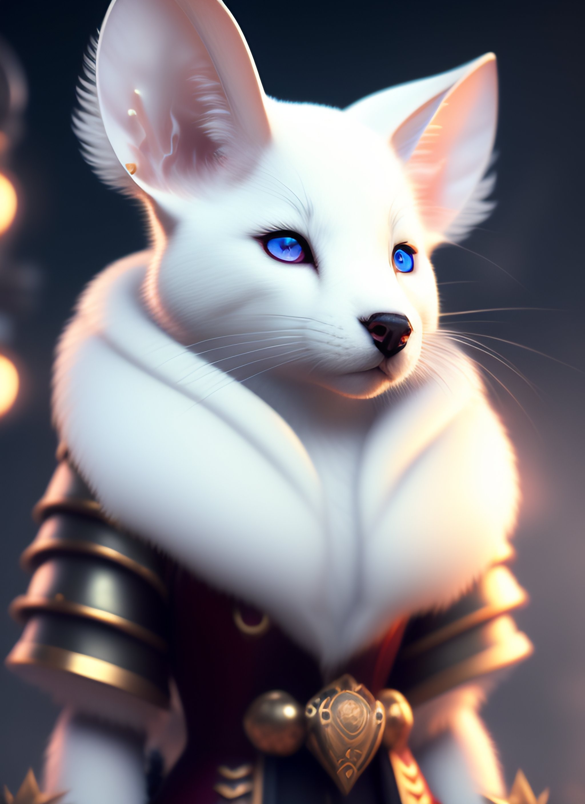 Lexica - Digital painting concept art, a gorgeous white mouse female ...