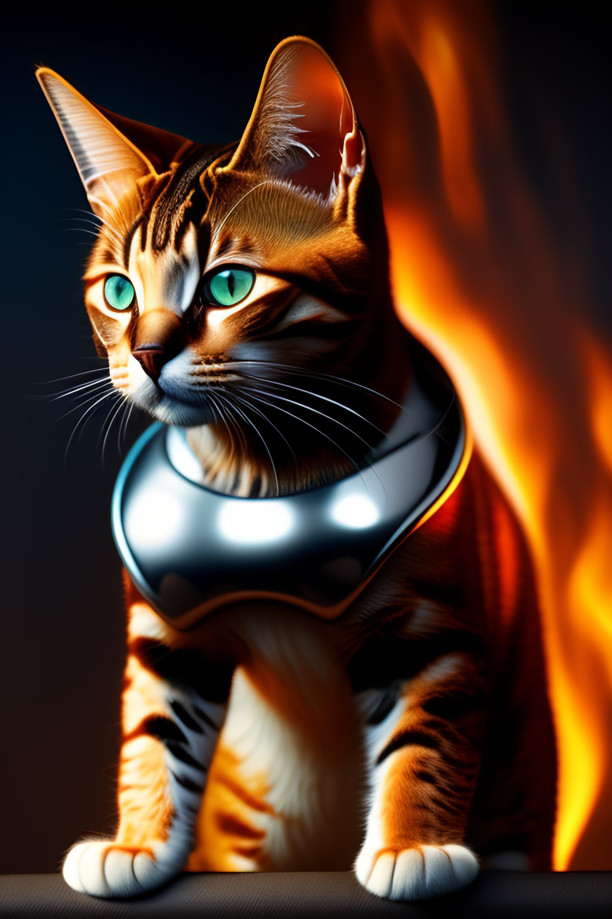 Lexica - Terminator T-1000 cat style