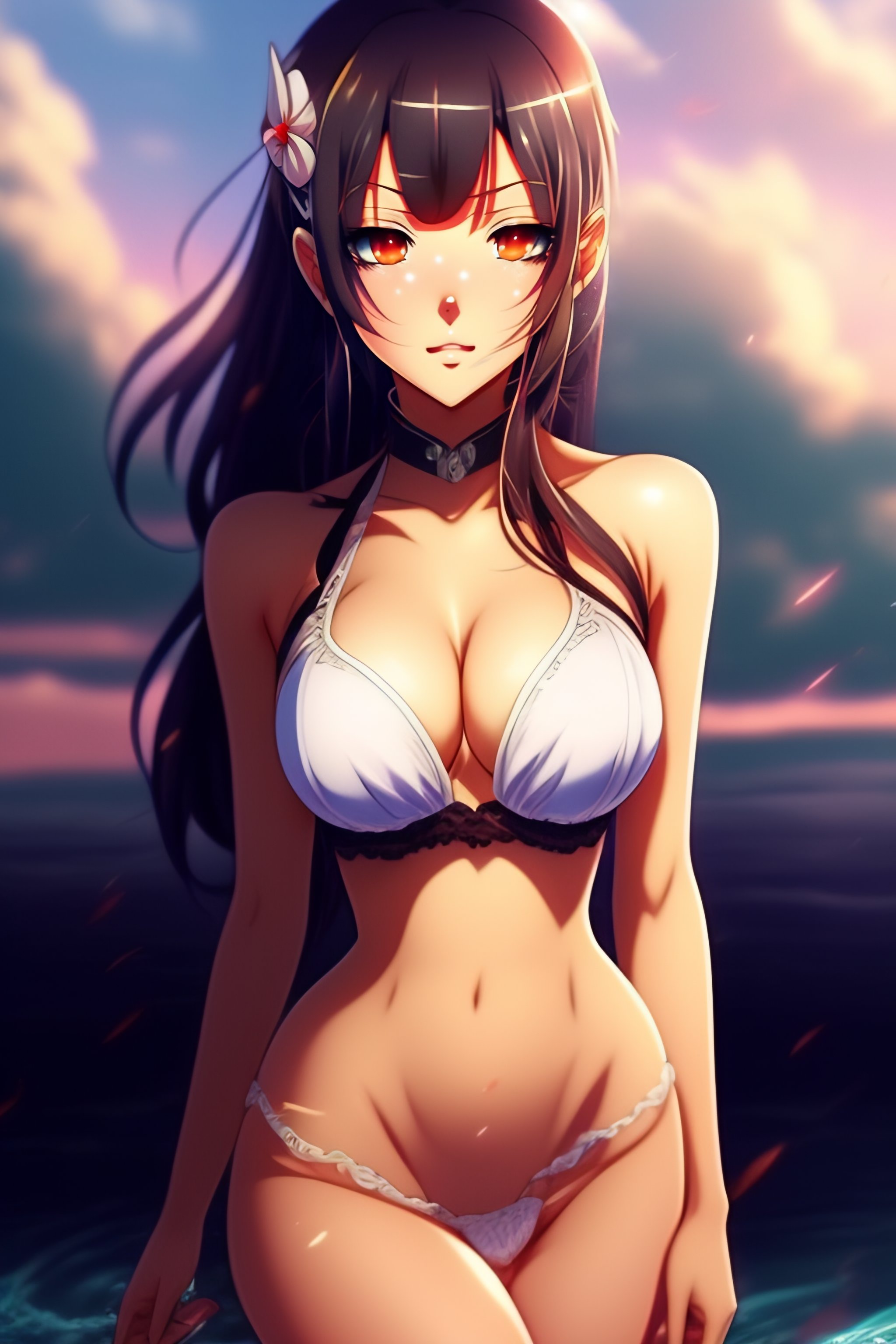 Lexica Anime Girl Sexy Full Body Body Shot Realistic Beautiful Body Anime Bikini 