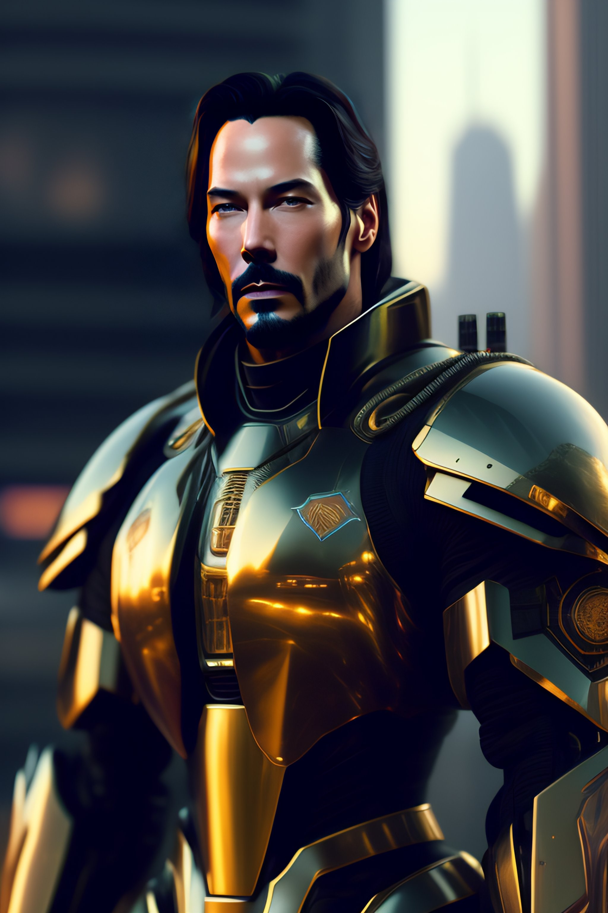 Lexica - A Keanu Reeves, realistic scifi cyberpunk power armor robot ...