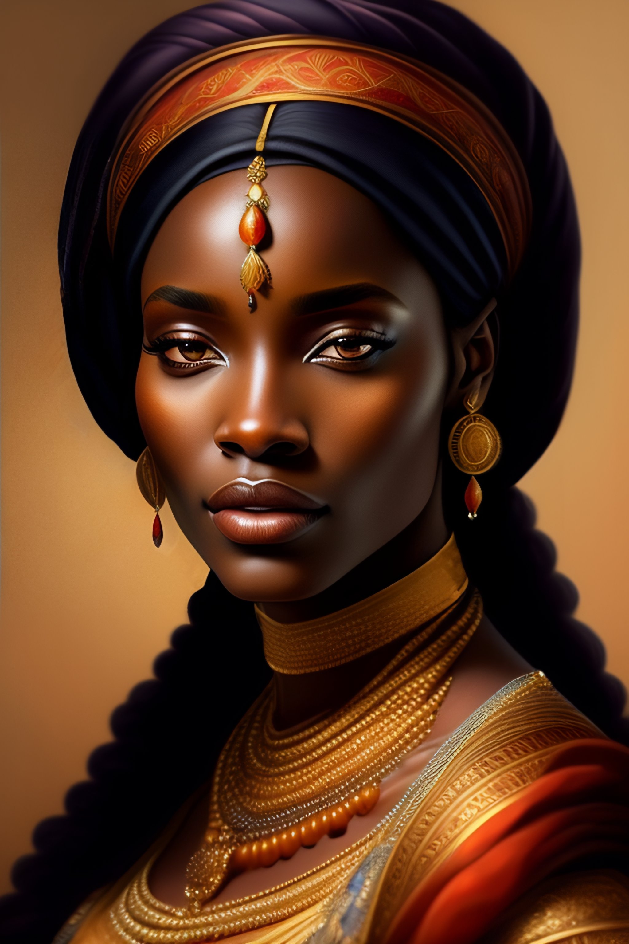 Lexica A painting depicting a beautiful European lady in 19th century
