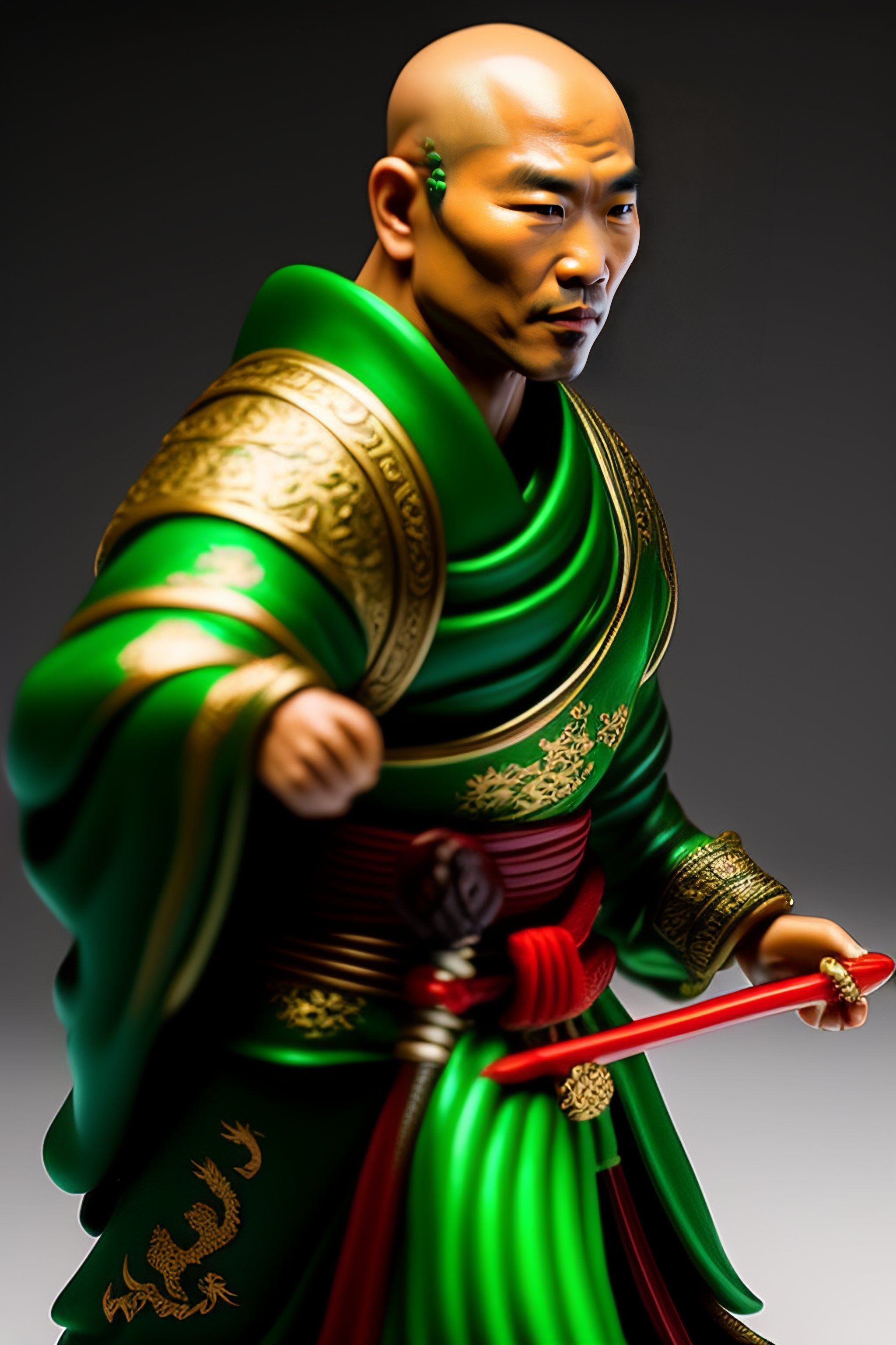 Lexica - Legend of the five rings dragon monk with green kimono