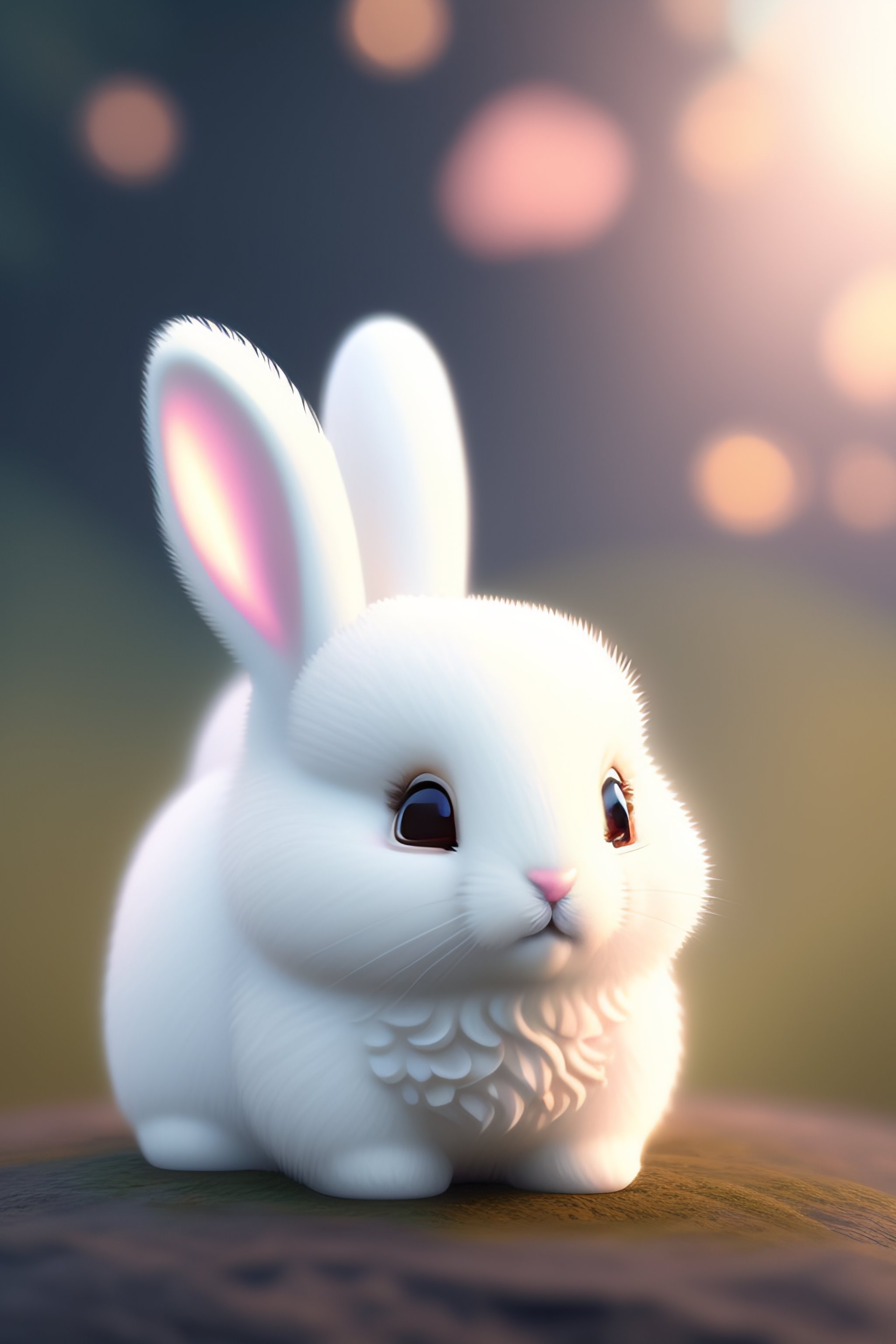 cute white bunny