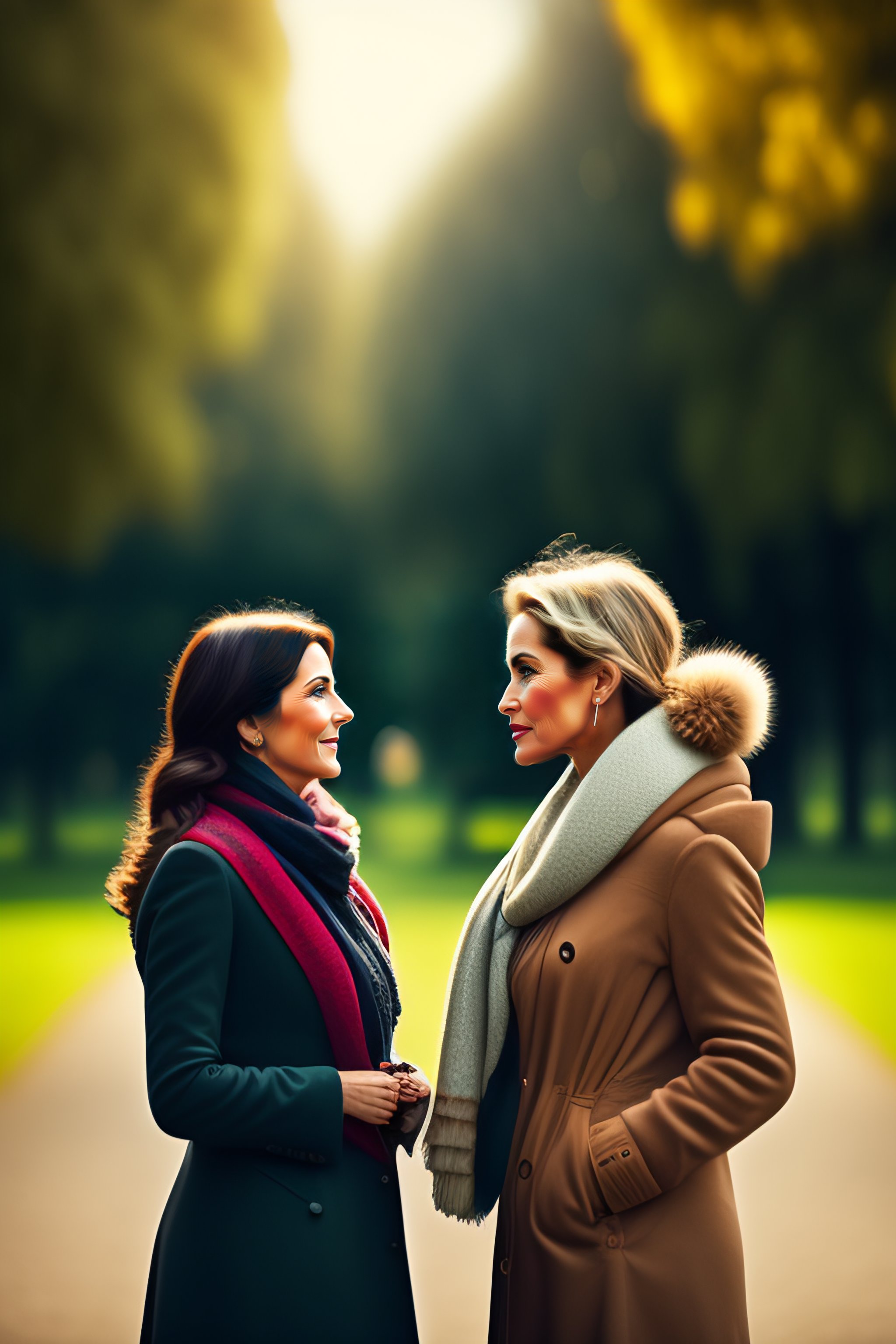 Lexica - Two women talking in the park