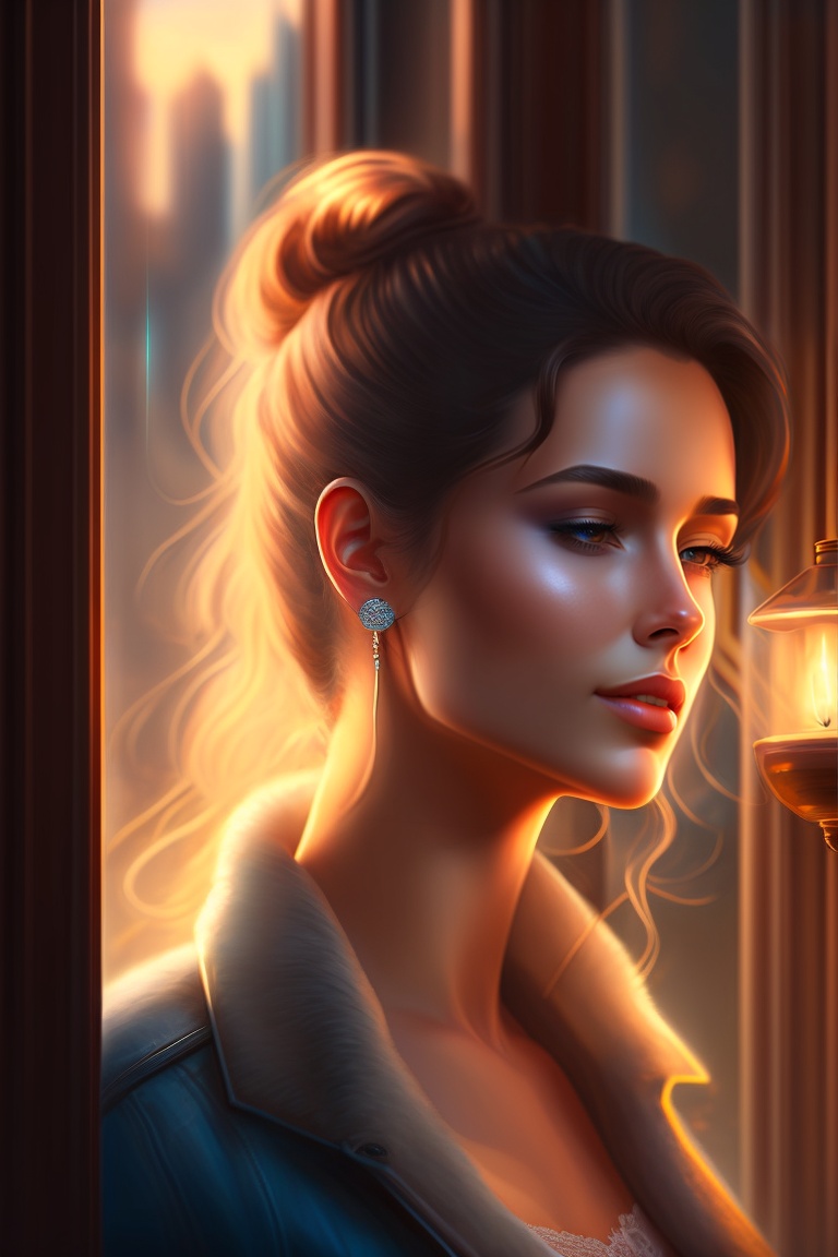 Lexica - REALISTIC WOMAN IN WINDOW, PERFECTLY LIGHT AND CASTING SHADOWS