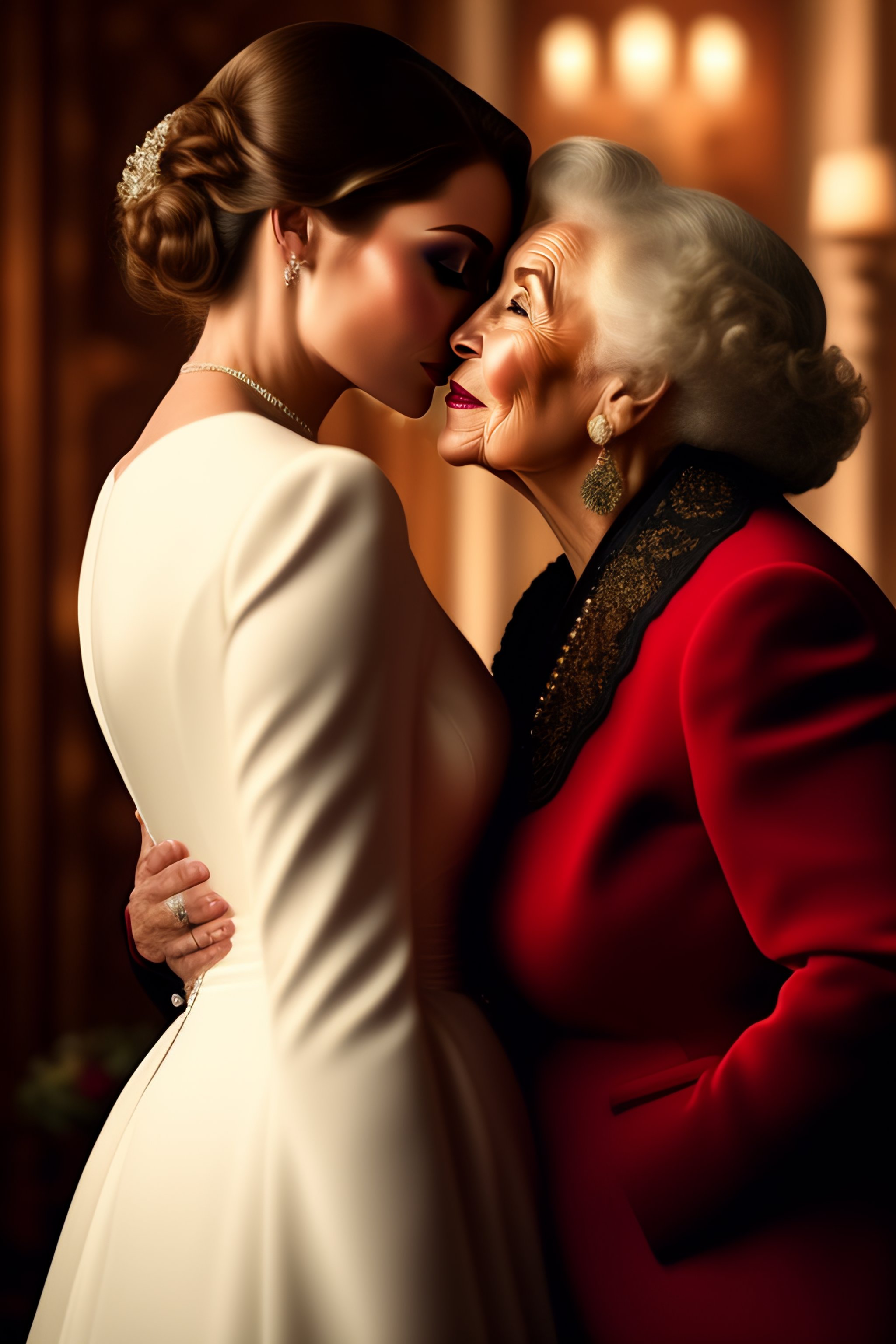 Lexica Elizabeth Olsen Kiss Old Woman Wedding Background Glamour Realistic 32k Ultra Hd 