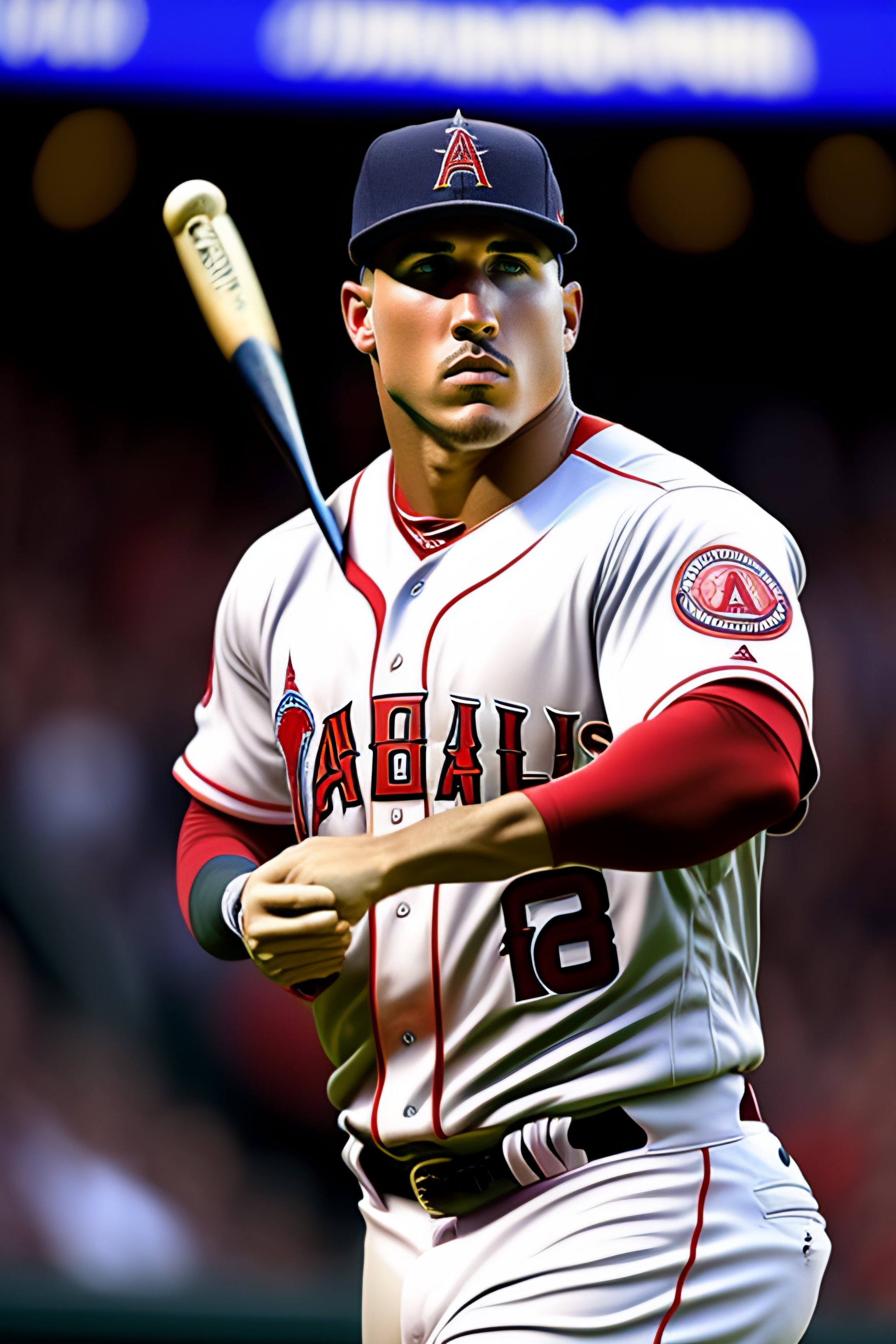 Lexica - portrait of a ultra realistic mike trout baseball player