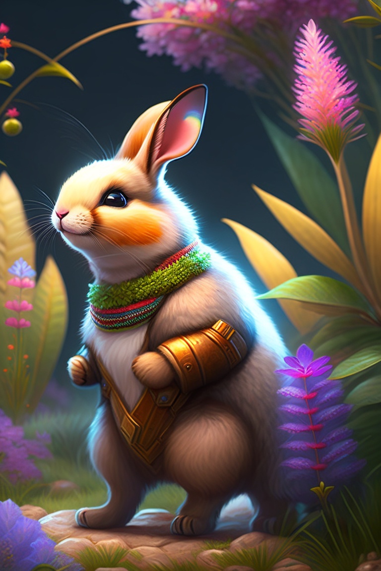 Lexica - Sweet little rabbit, Serious Sam IV game style, octane render ...