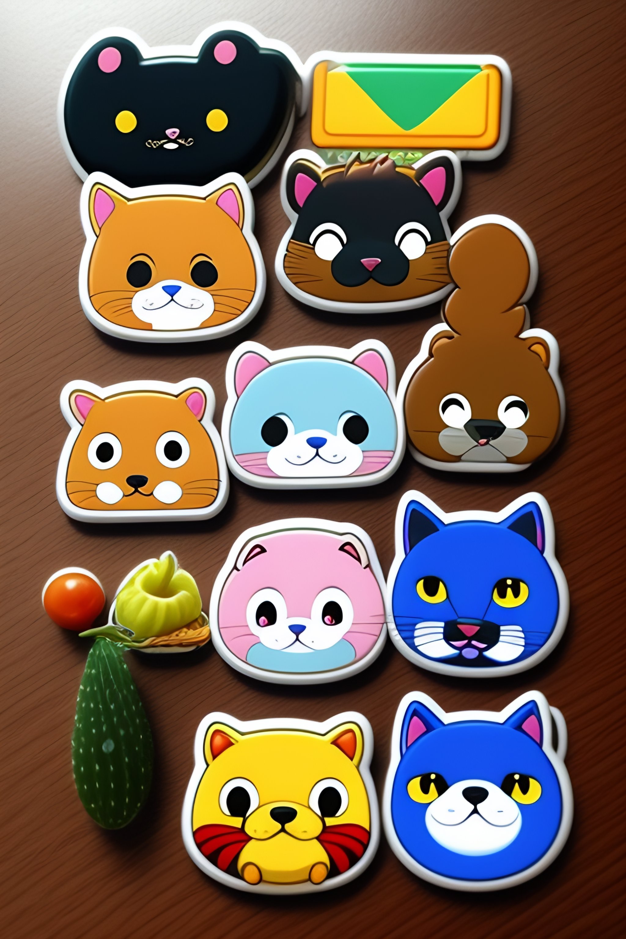 Lexica - 2D cute stickers from your favorite cartoon characters even ...