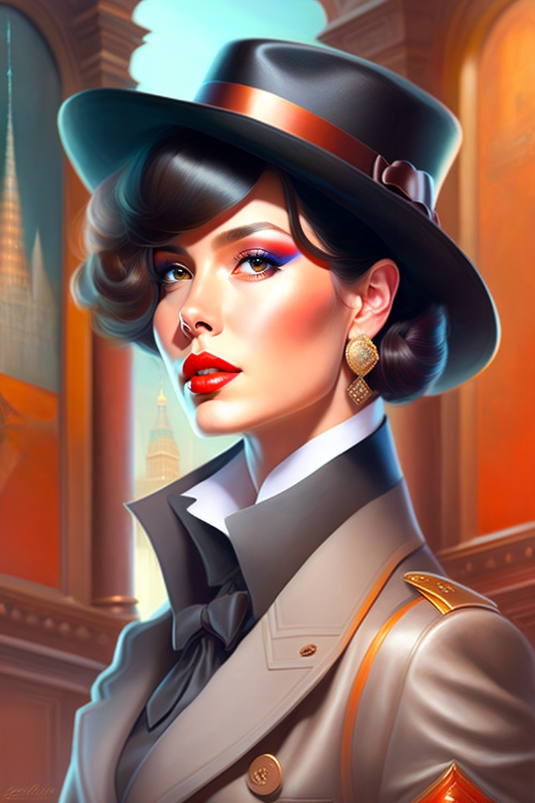 Lexica - (((art of mustached girl))), she dressed as mustached man ...