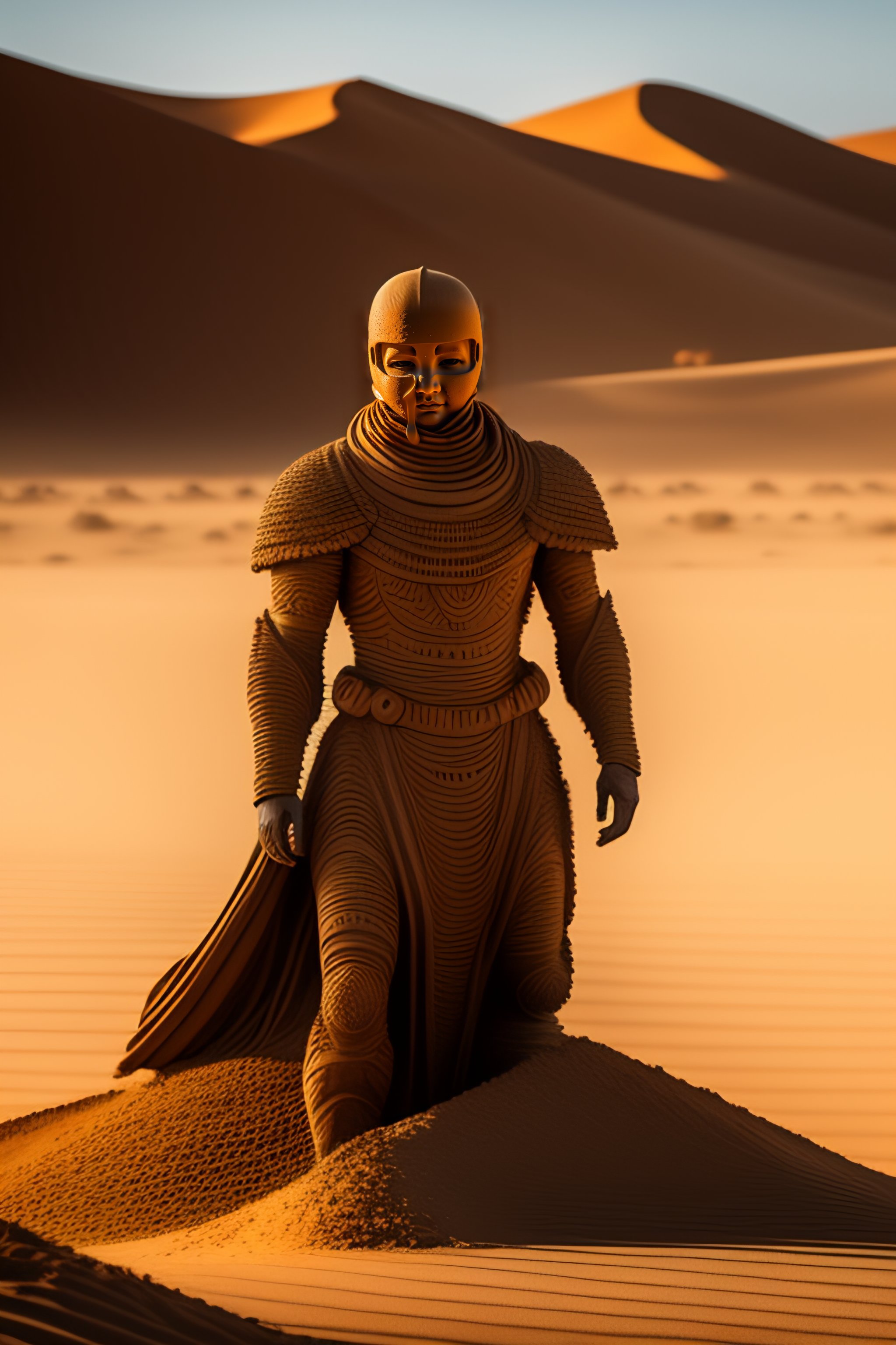 lexica-humanoid-made-out-of-sand-flowing-sand-all-over-its-body