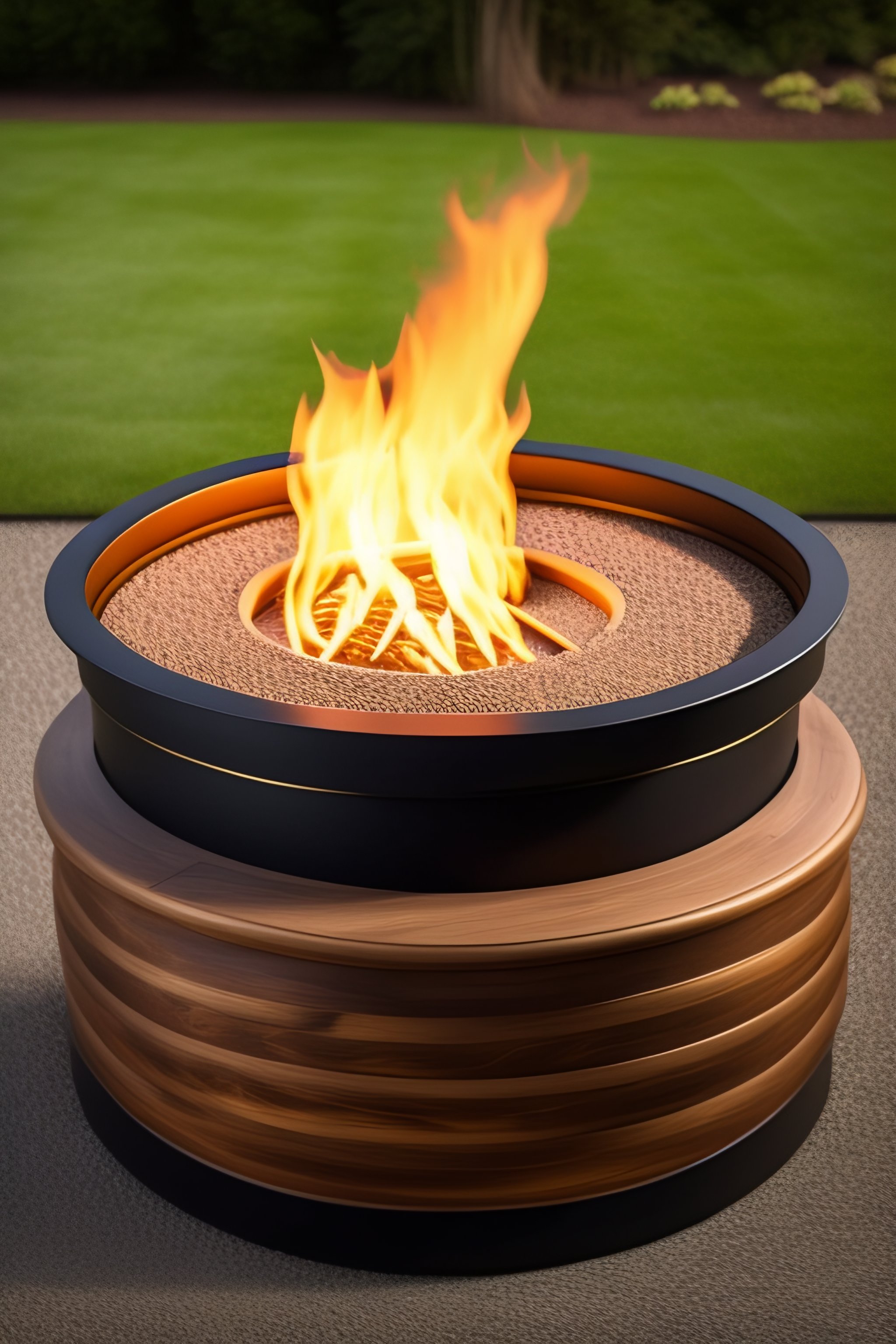 Lexica A Detailed Tractor Rim Fire Pit With Wood Burning