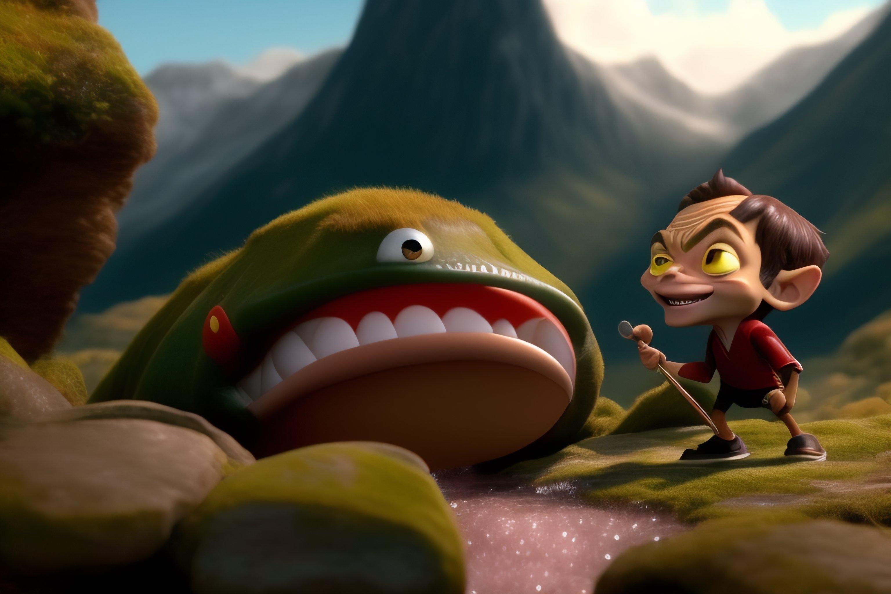 Lexica - Gollum like the film lord of the rings with big mouth
