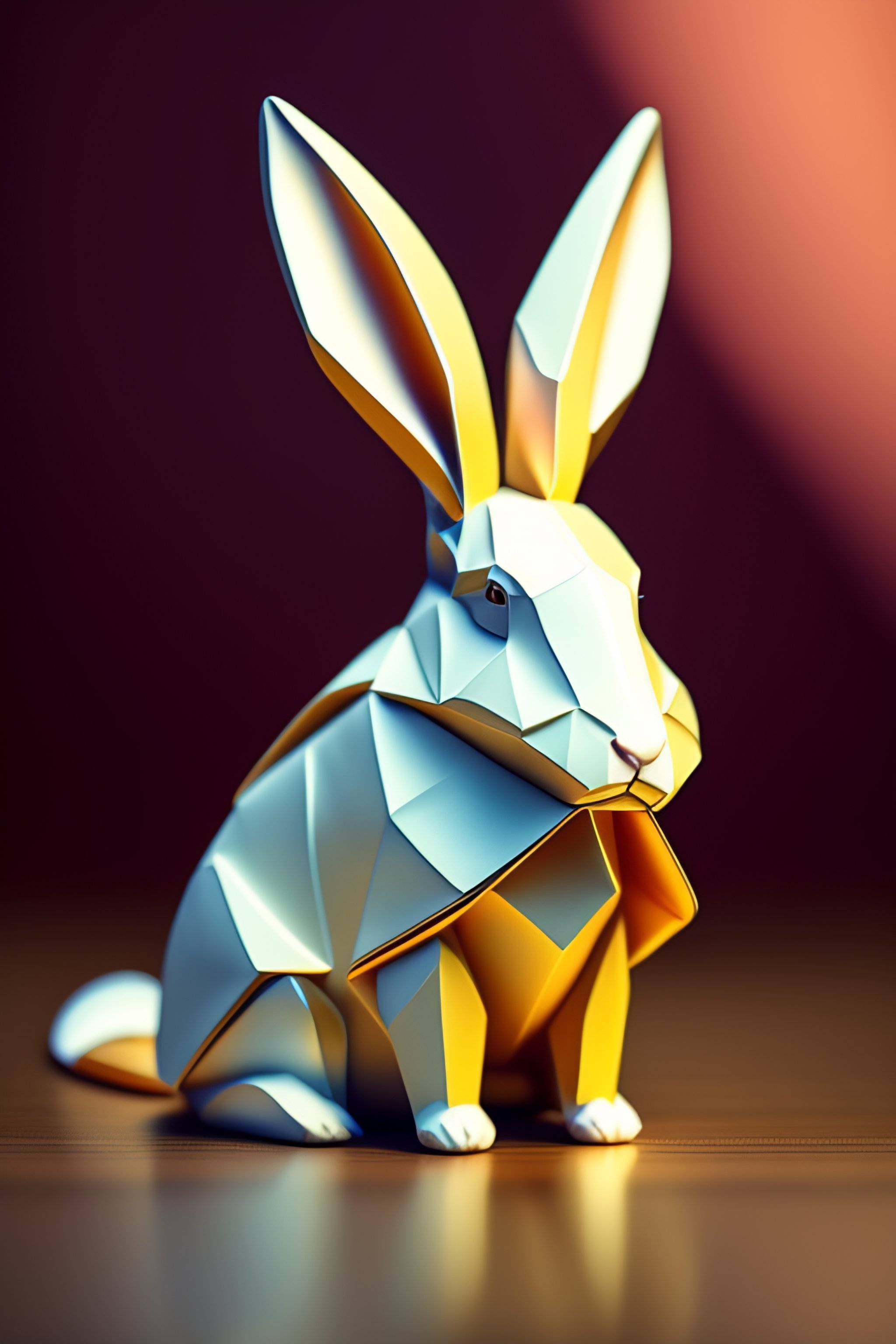 Lexica - Rabbit made of Origami, paper style, 4k, hd, realistic, beautiful