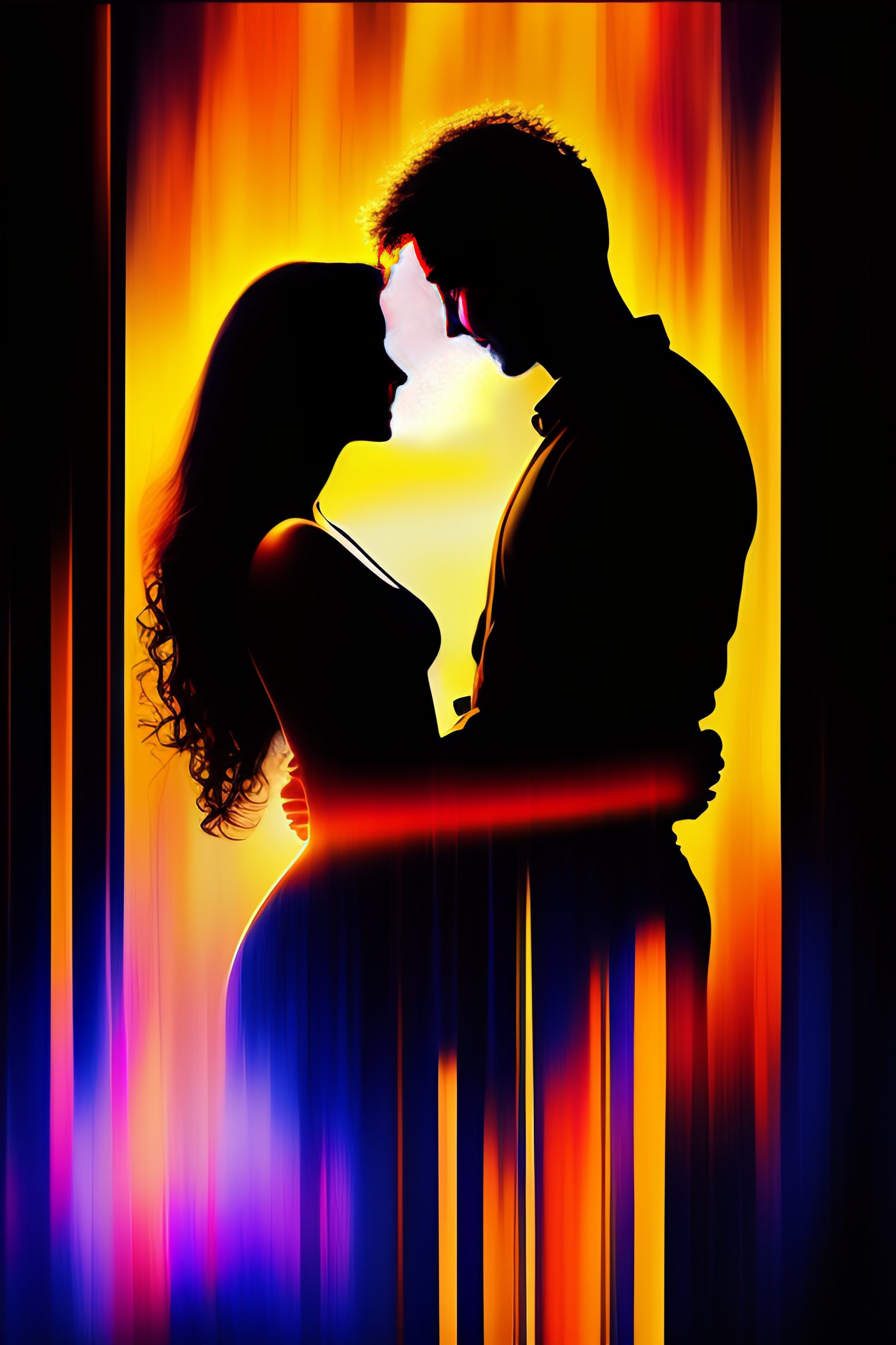 lexica-silhouette-of-two-lovers-hugging-love-happiness-art-abstract