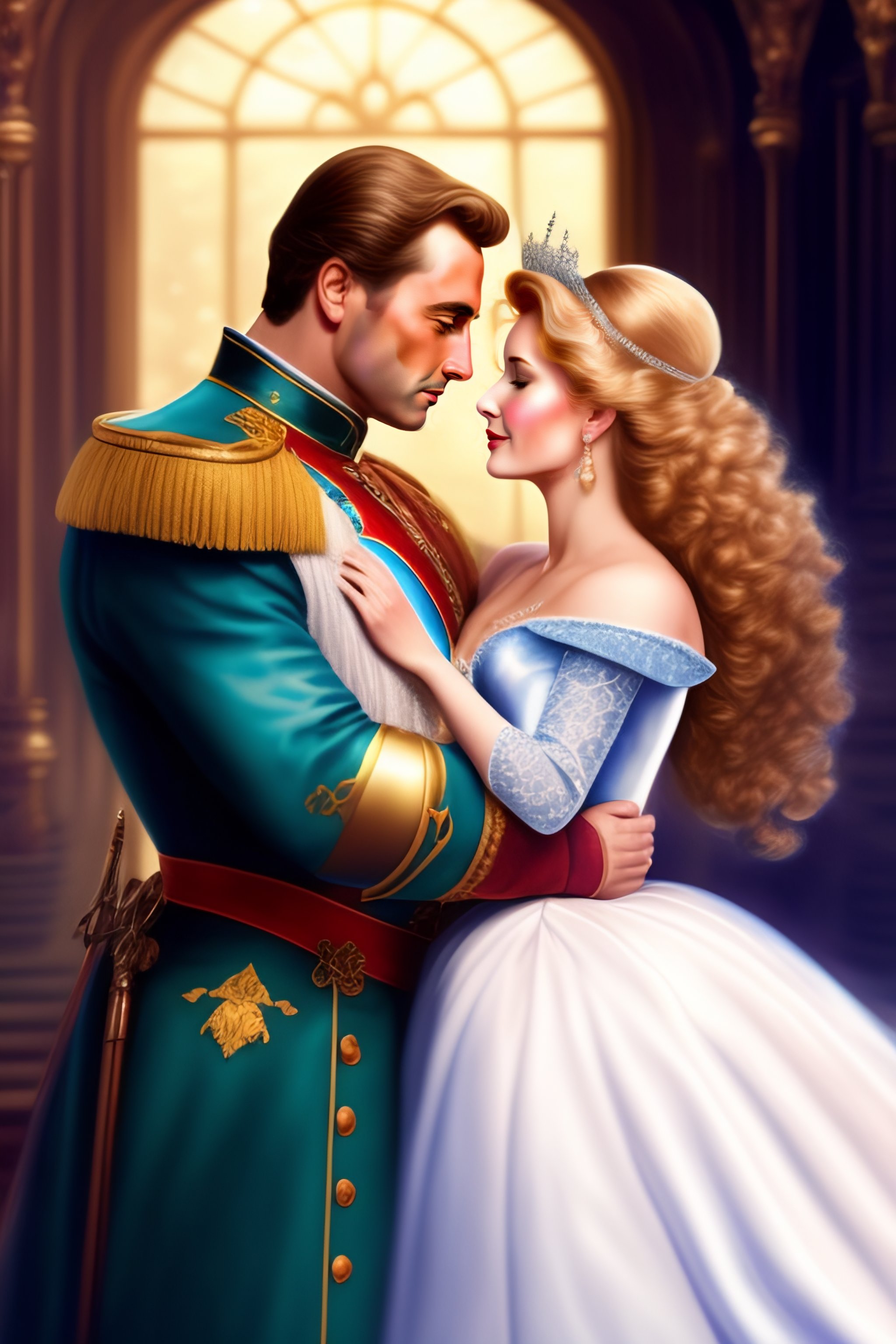 Lexica - Cinderella and the king. Novelistic style. Watercolor. Digital ...