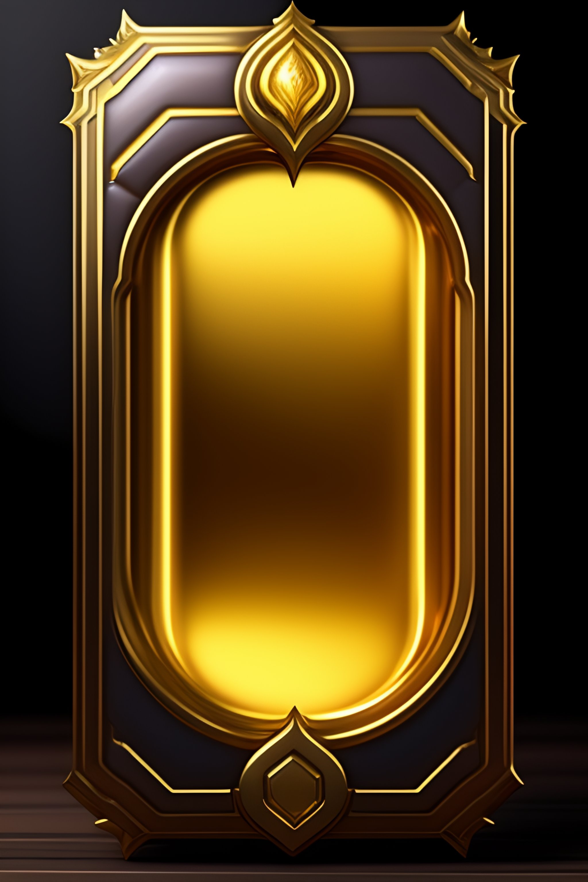 Lexica - Golden yellow card game decorative frame, card back, yellow ...