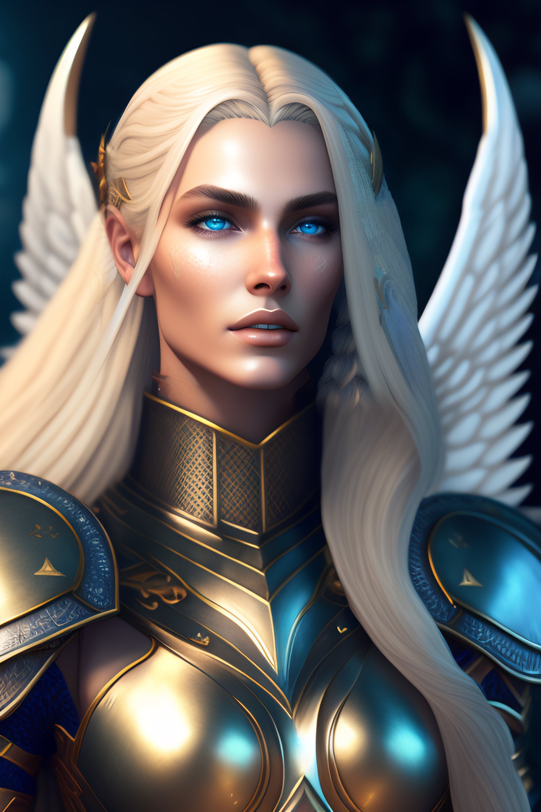 Lexica - Ethereal female warrior archangel, hauntingly beautiful, long ...