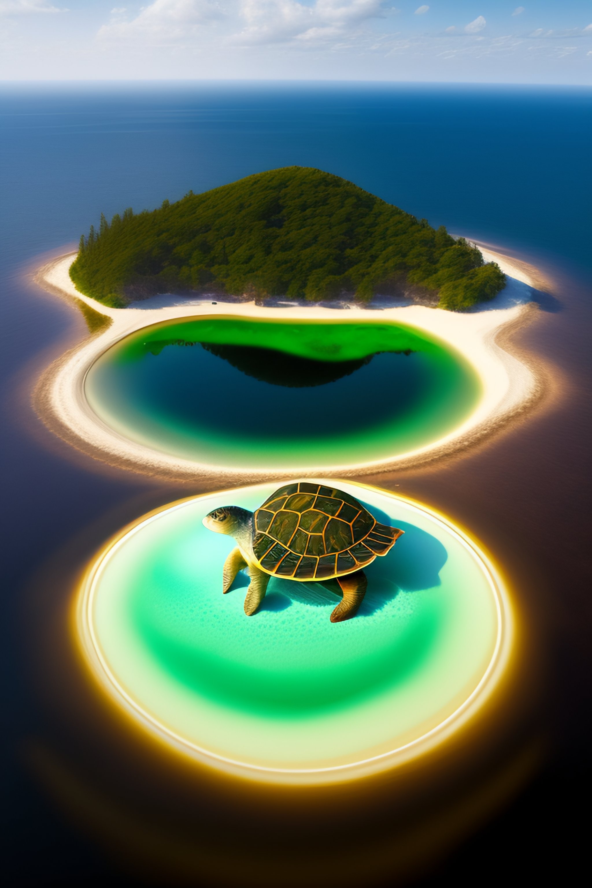 Lexica - Turtle with an island on the back