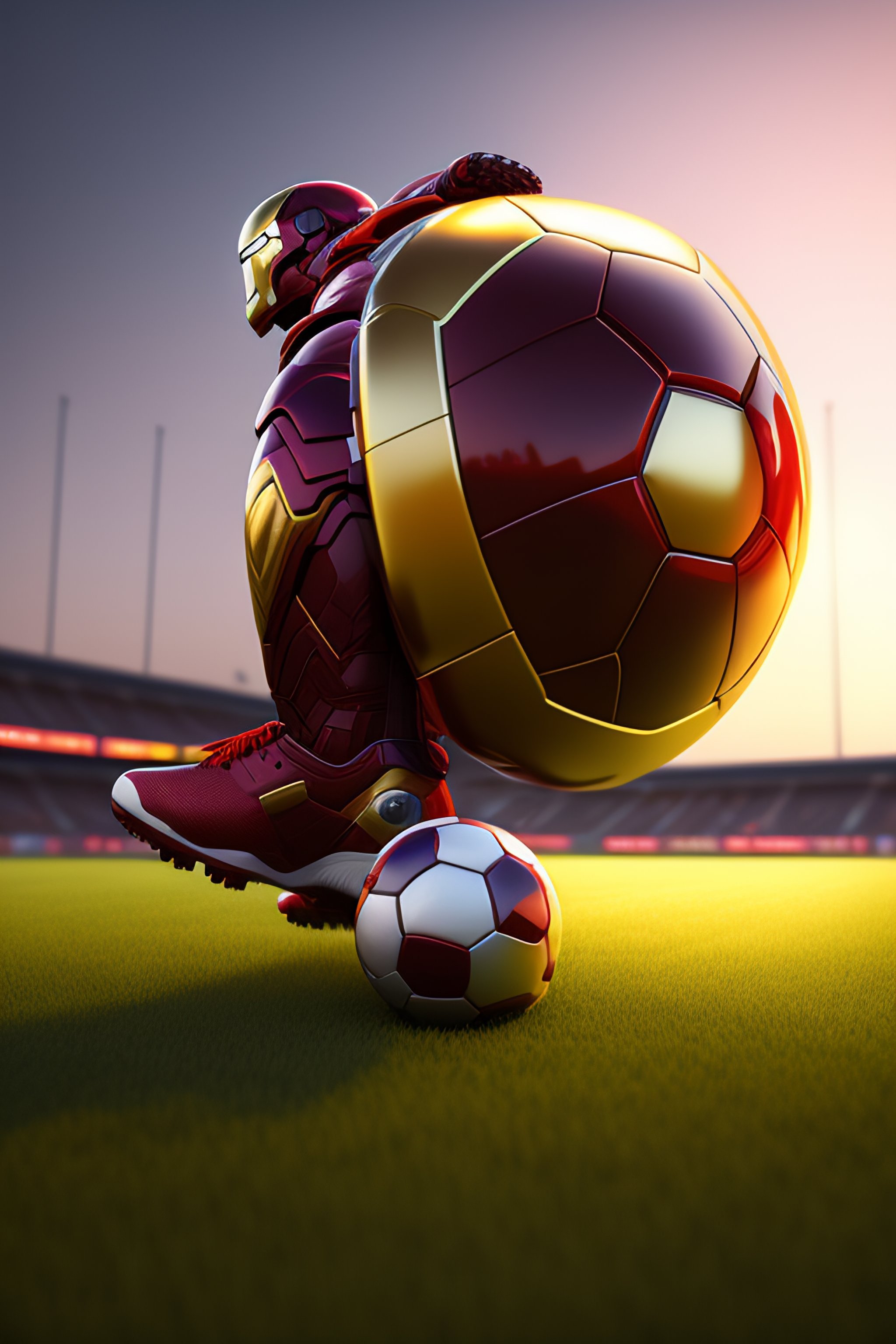 lexica-iron-man-foot-on-a-soccer-ball-grass-stadium-lights-soft