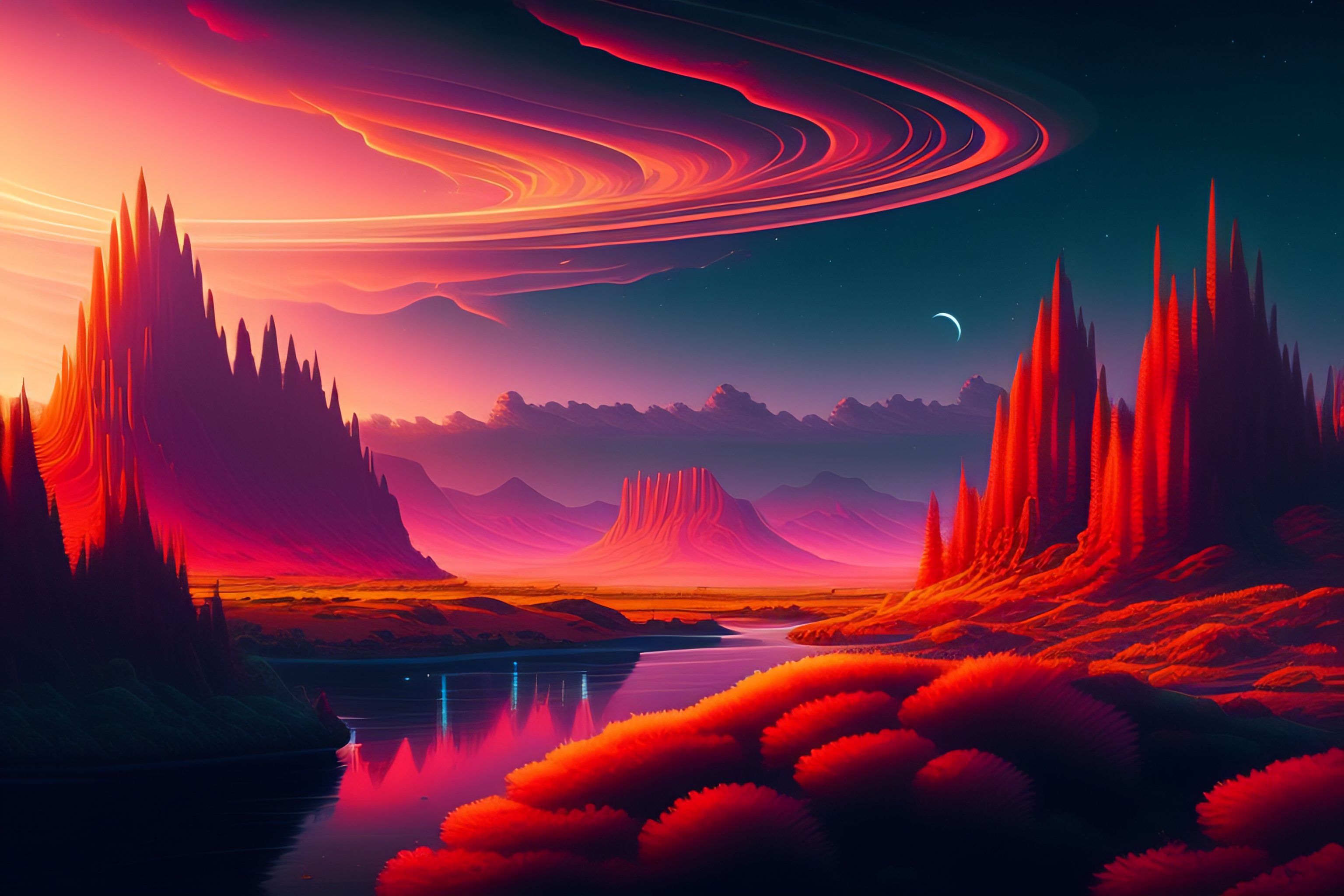 Lexica - Llustration of jupiter clouds by dan mumford, alien landscape ...