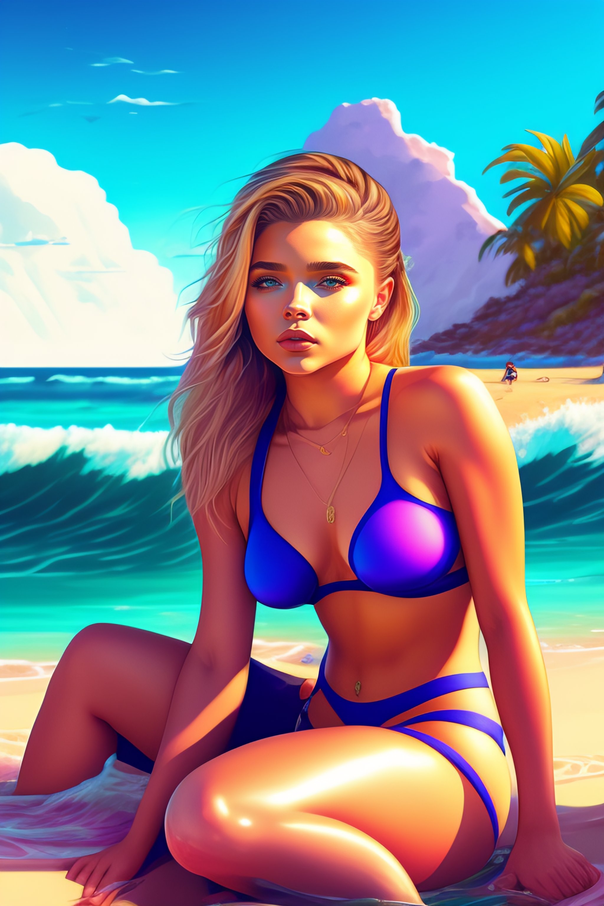 chloe grace moretz in a bikini full body by HighRiseMedia on