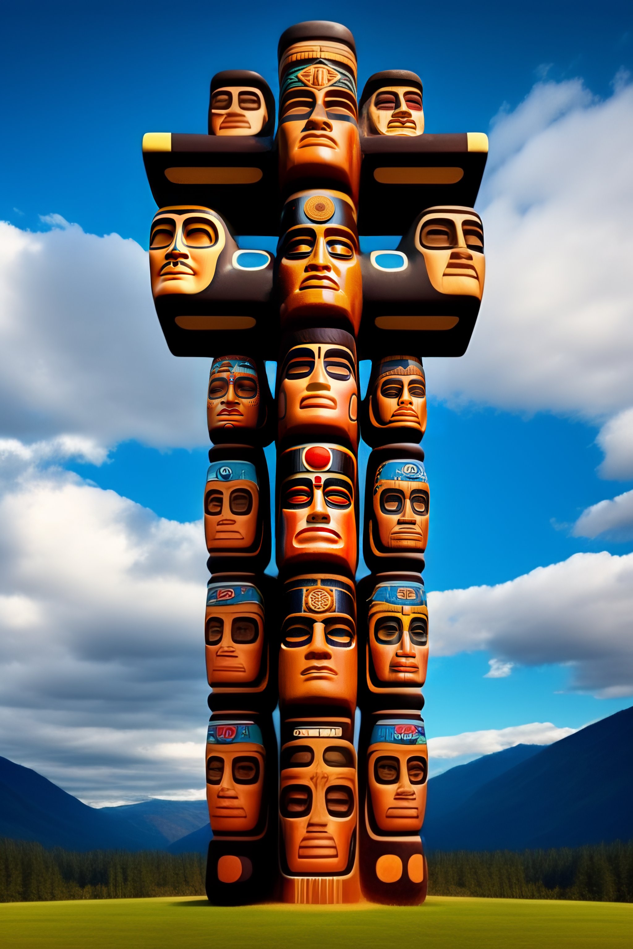 Lexica - A totem pole describing the process of mitosis