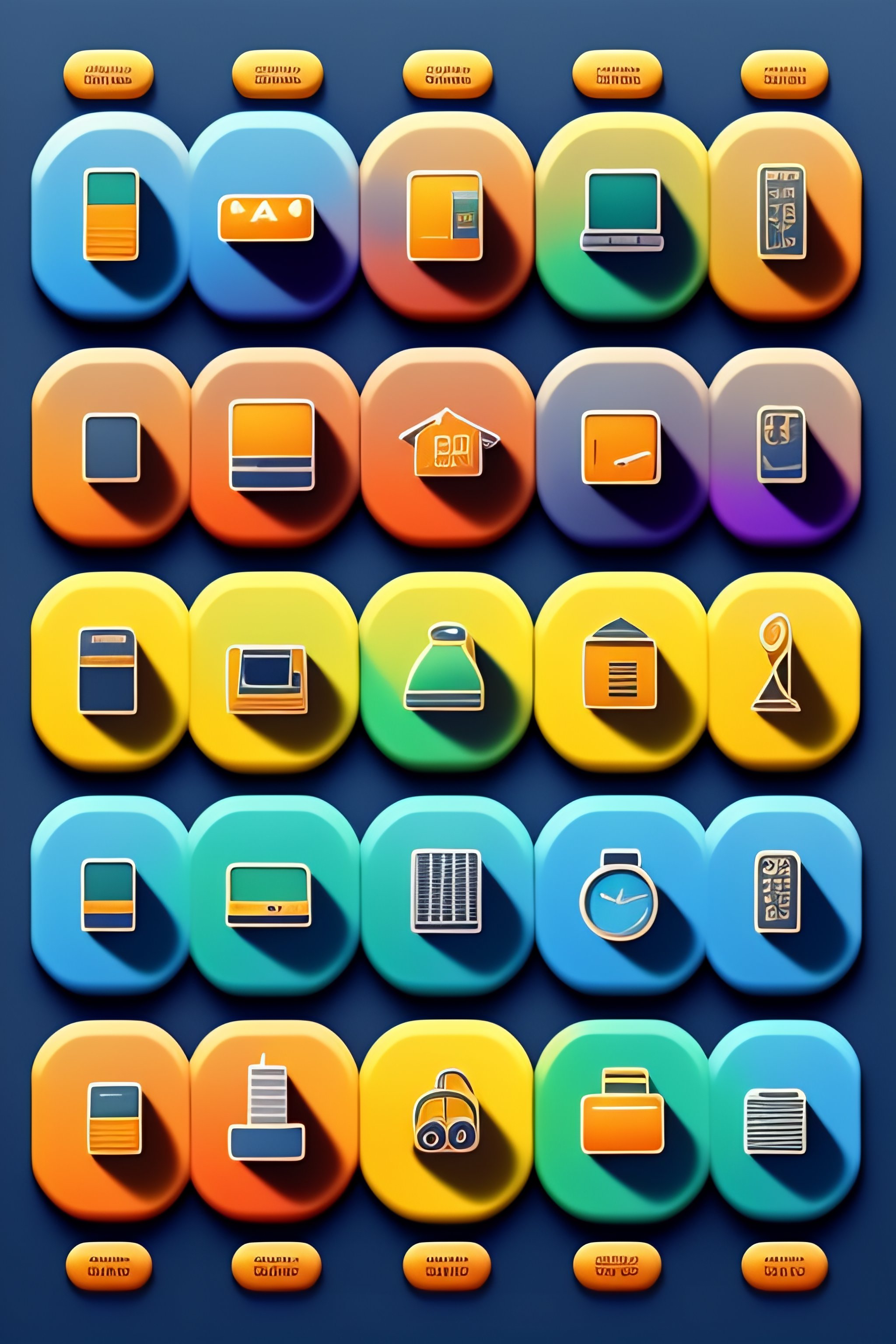 Lexica - A set of icons designed by mike matas, clean background