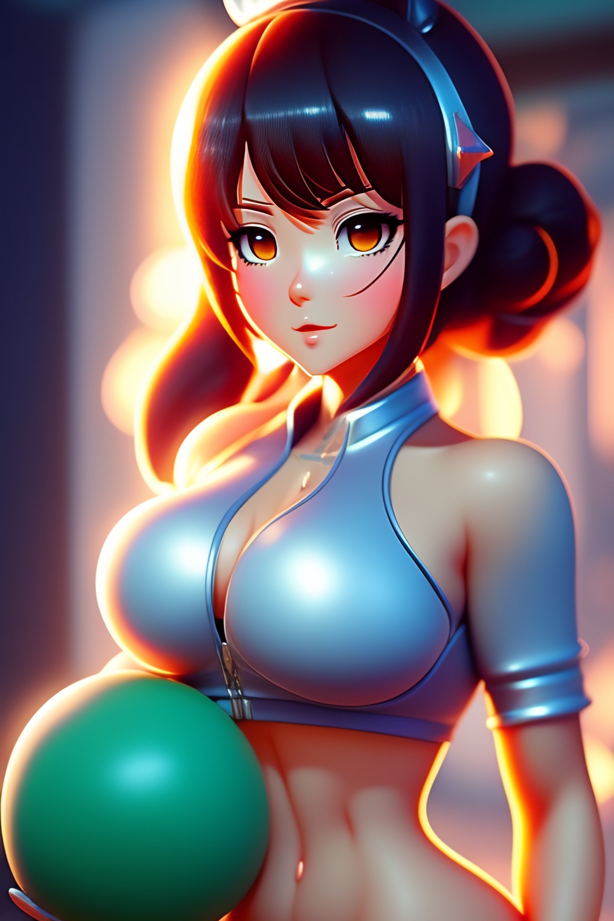 Lexica - Studio ghibli, sexy, endowed anime princess Ashley, volumetric  light, tight clothes