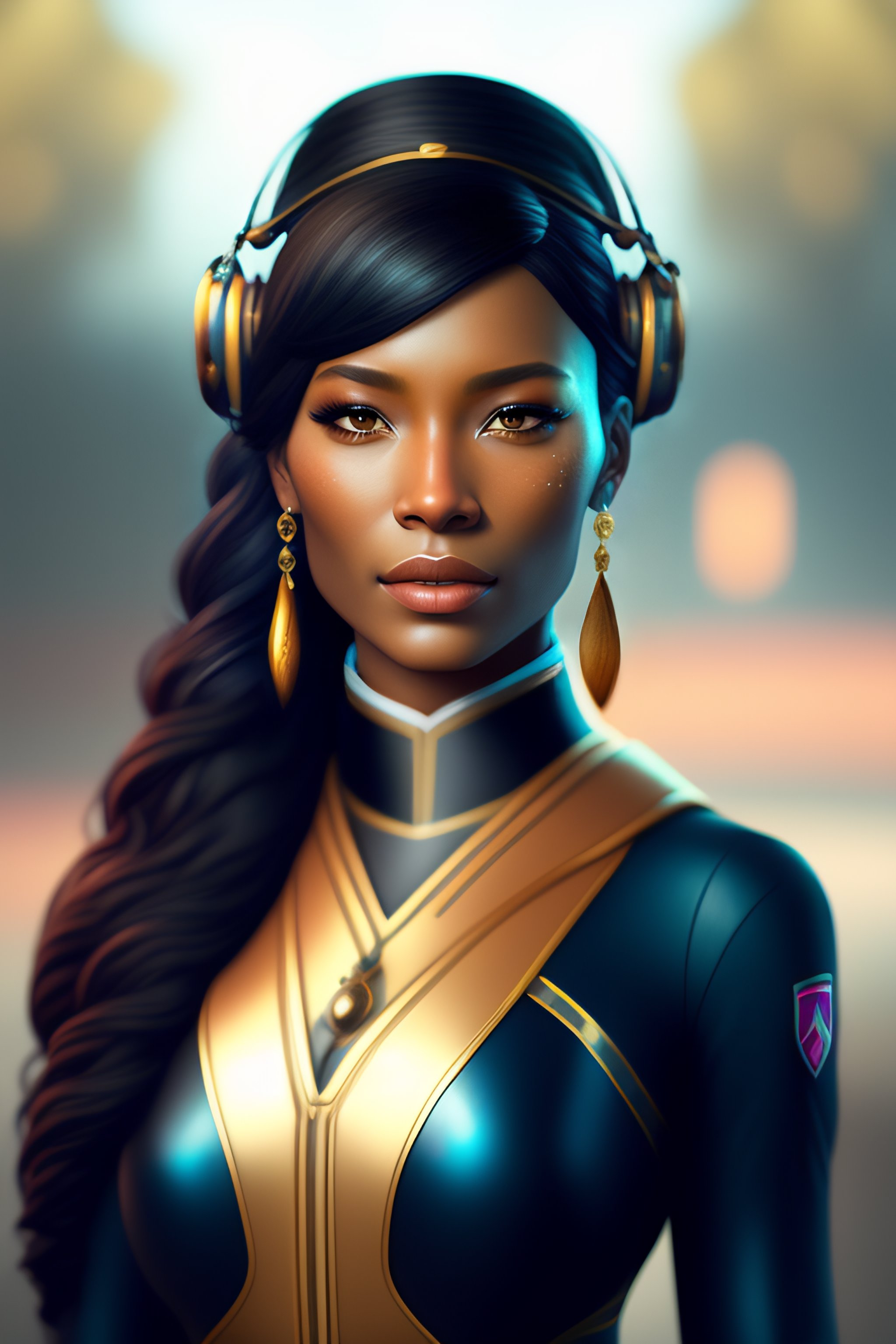 Lexica - Portrait of woman avatar tech style