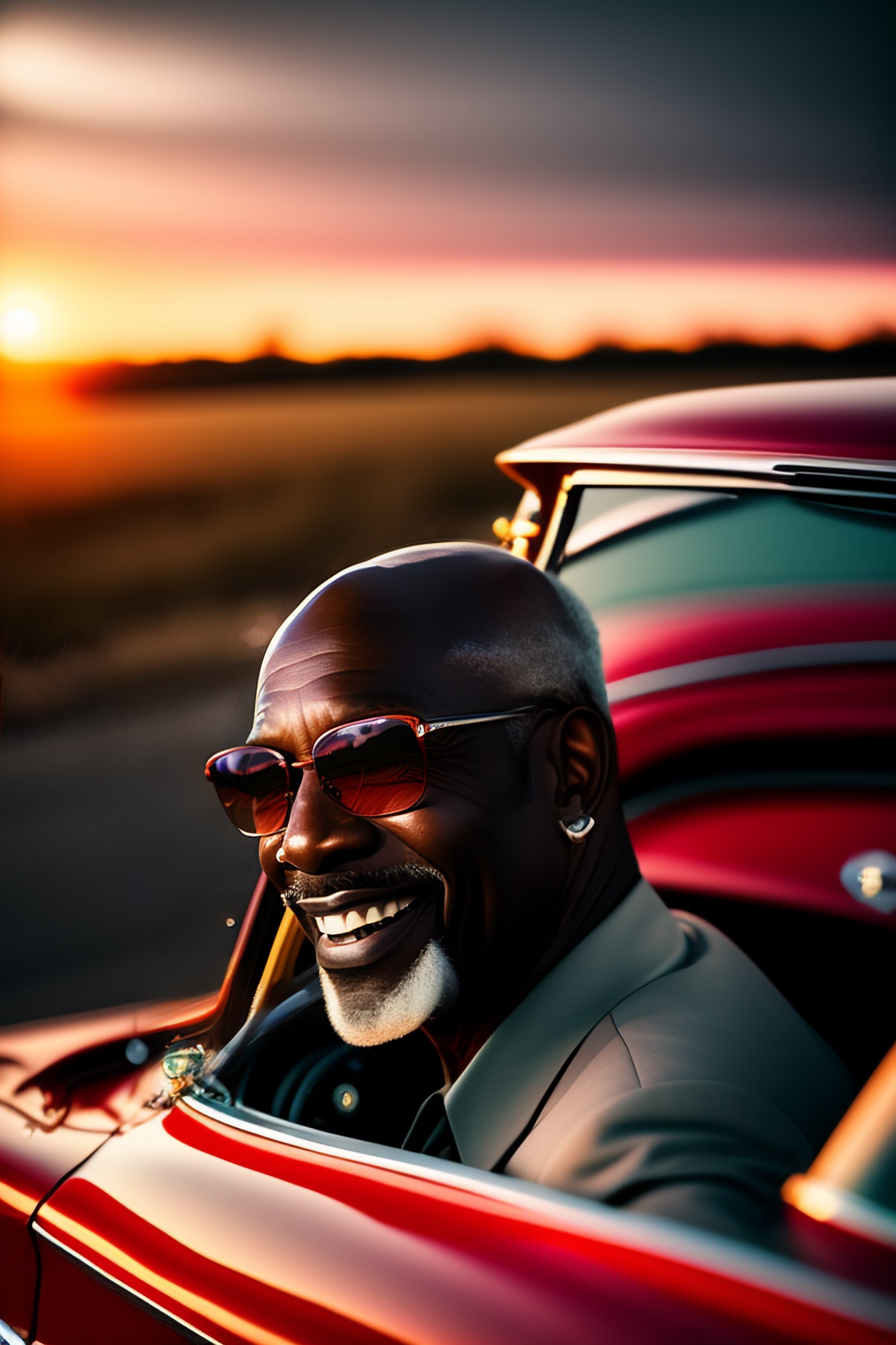 Blackman In Sunglasses Driving A Car. Stock Photo, Picture and Royalty Free  Image. Image 55286876.