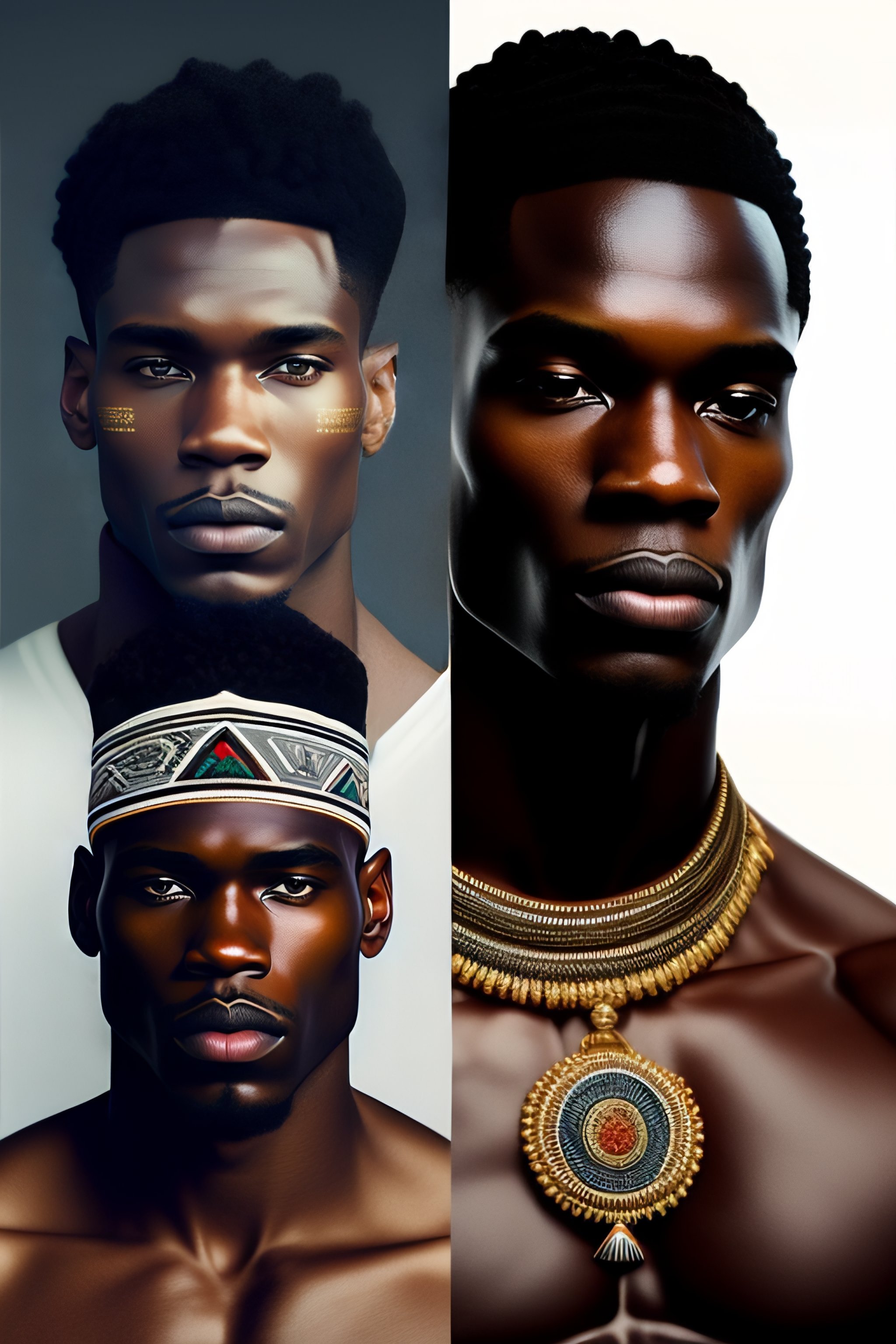 Lexica - Symmetry!! black men, white men, aztec