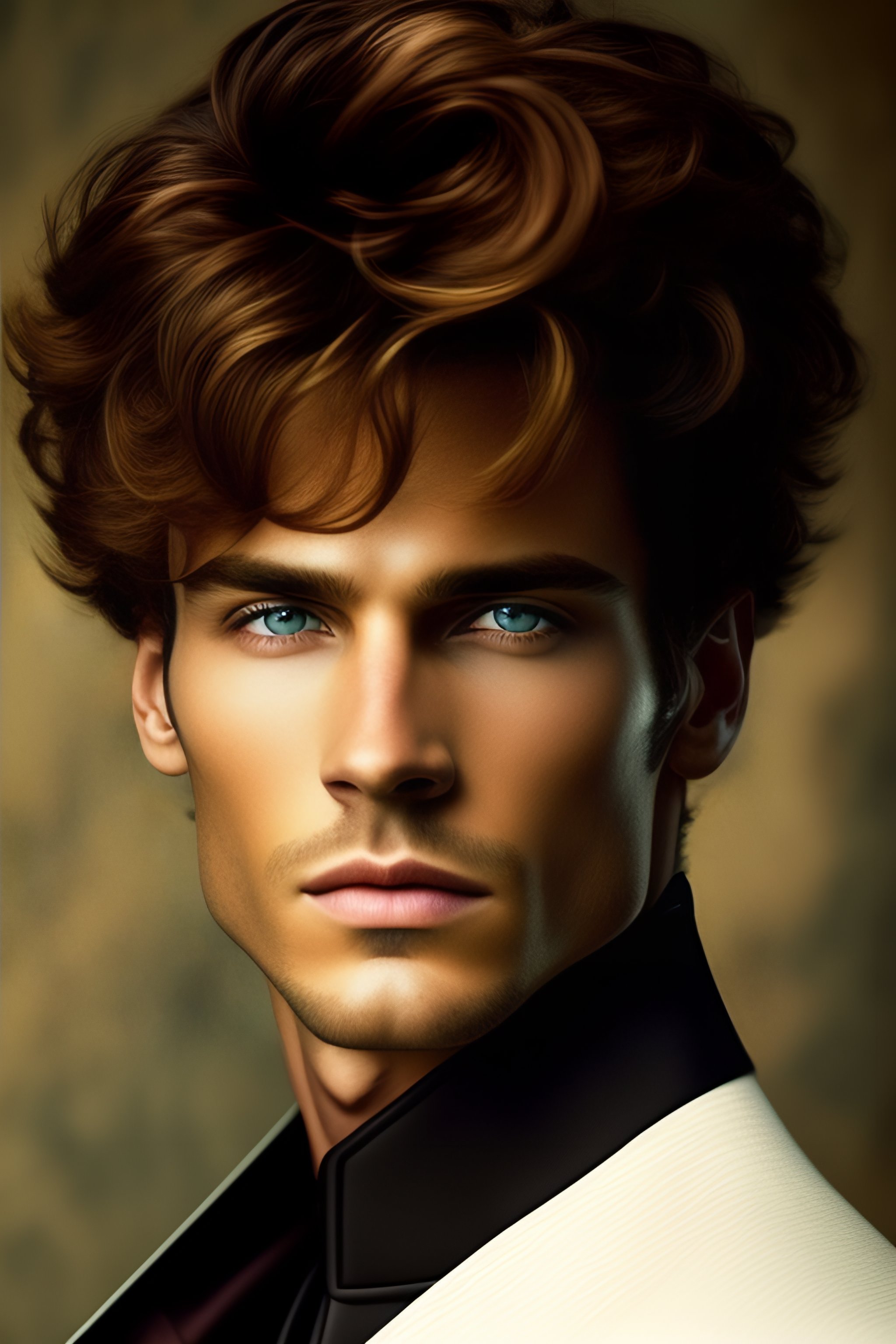 Lexica - A Man, eyes green, brown hair