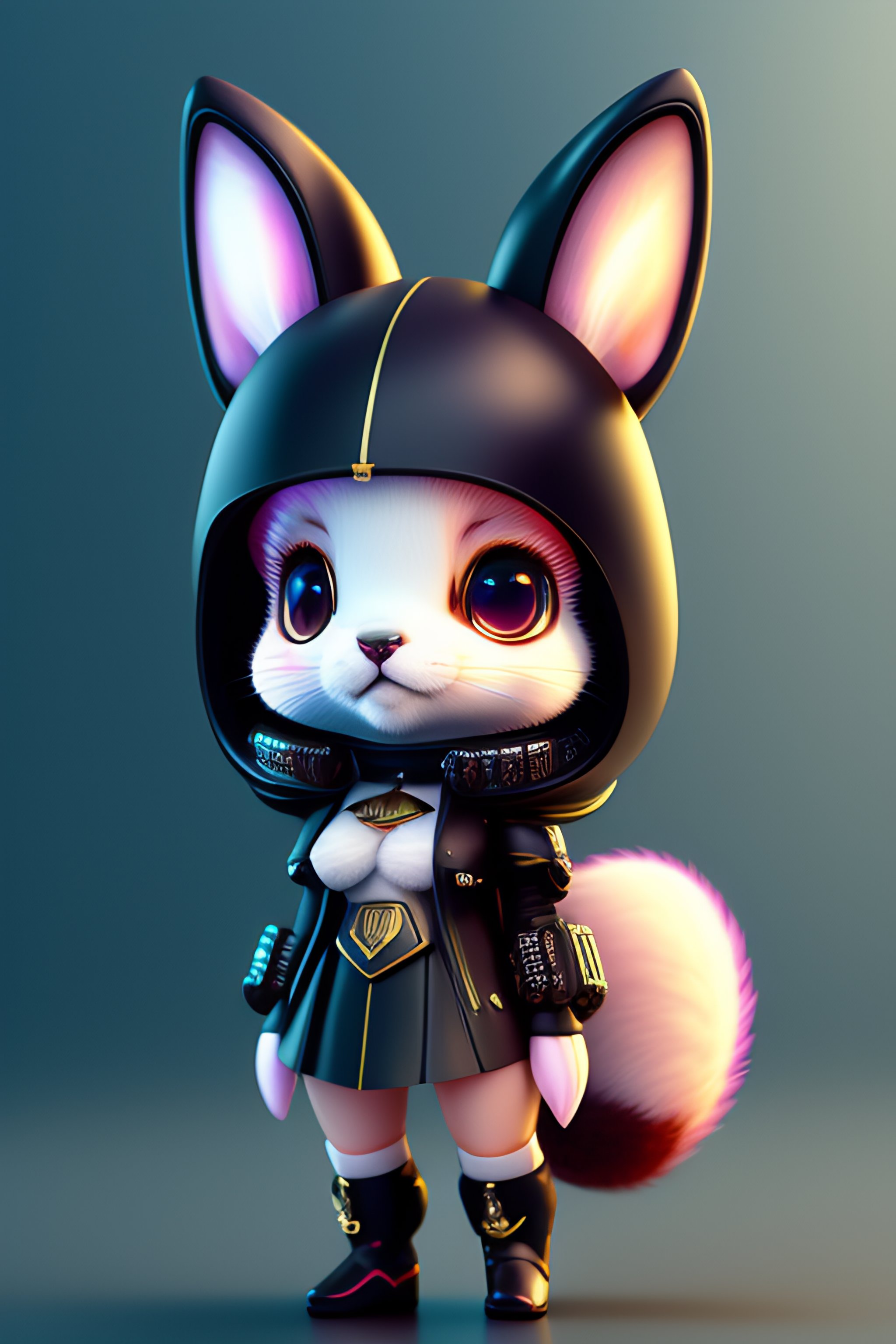 Lexica - Cute and adorable cartoon anthropomorphic female rabbit in ...