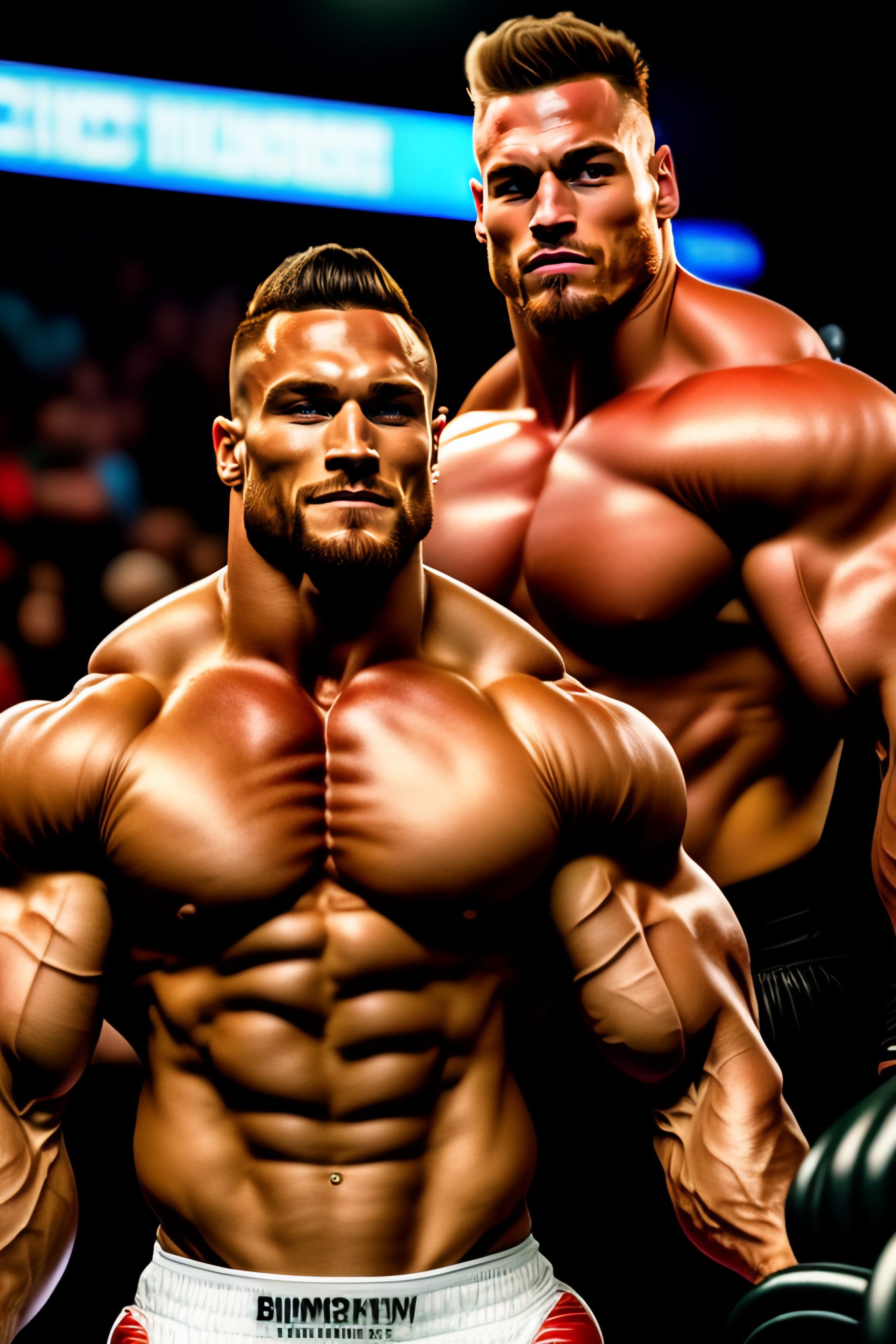 Lexica Chris bumstead punching a heavy bag