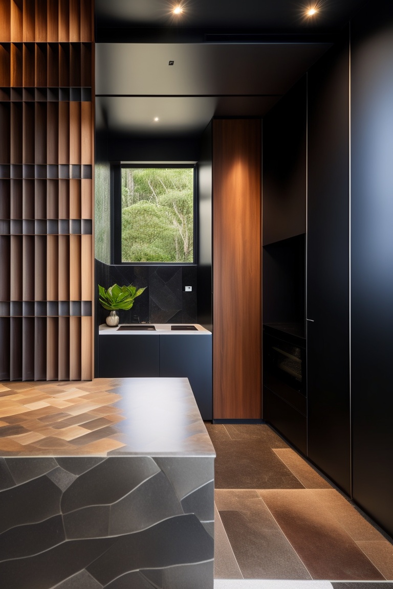 Lexica - The timber seamlessly moves from wall to floor to joinery ...