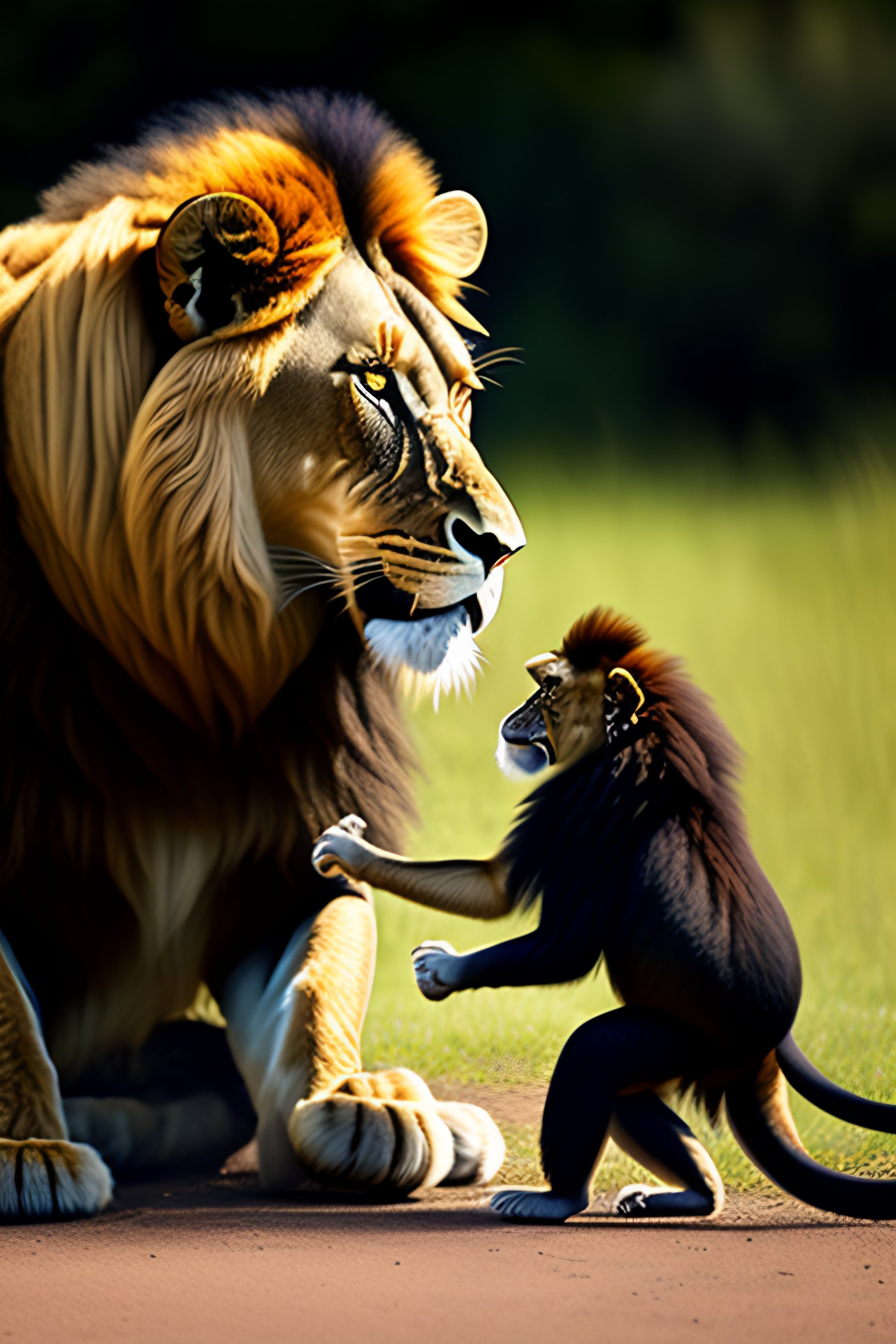 Lexica - A monkey killing a lion